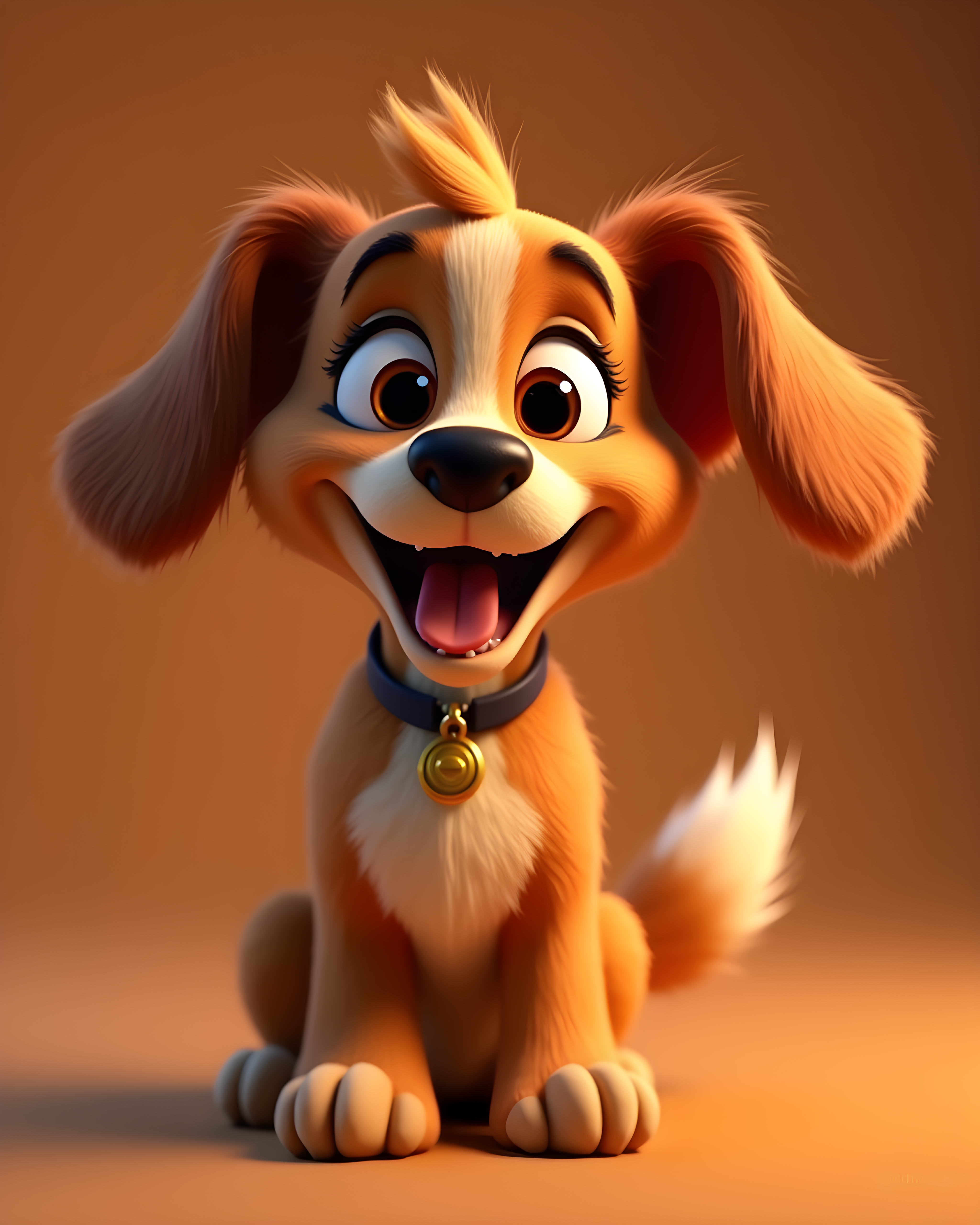 Disney Style Cavalier — 3D Render (Happy) — Wall Art (Printable) — Portrait 4×5