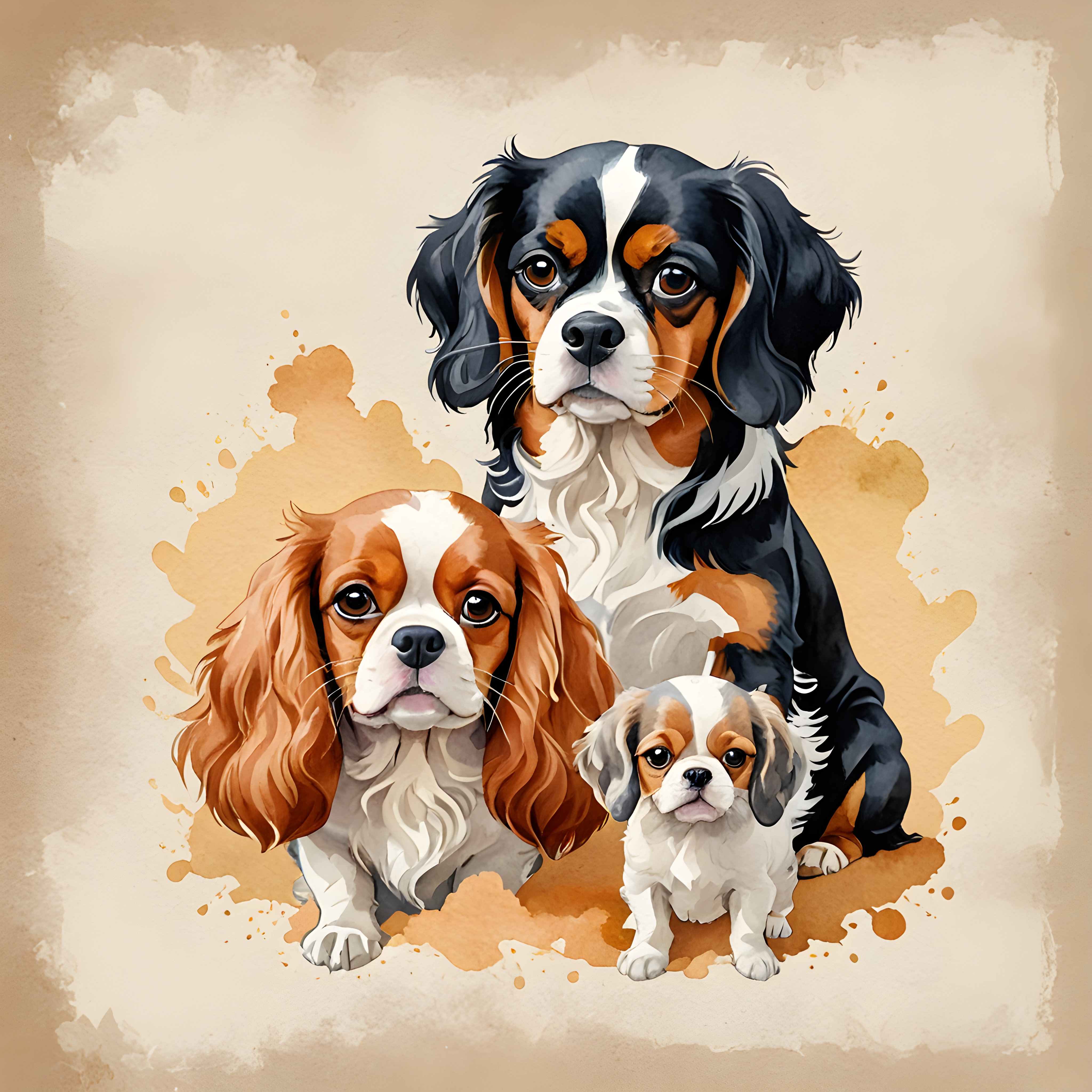 Disney Style Cavalier — Watercolor (Aesthetic)