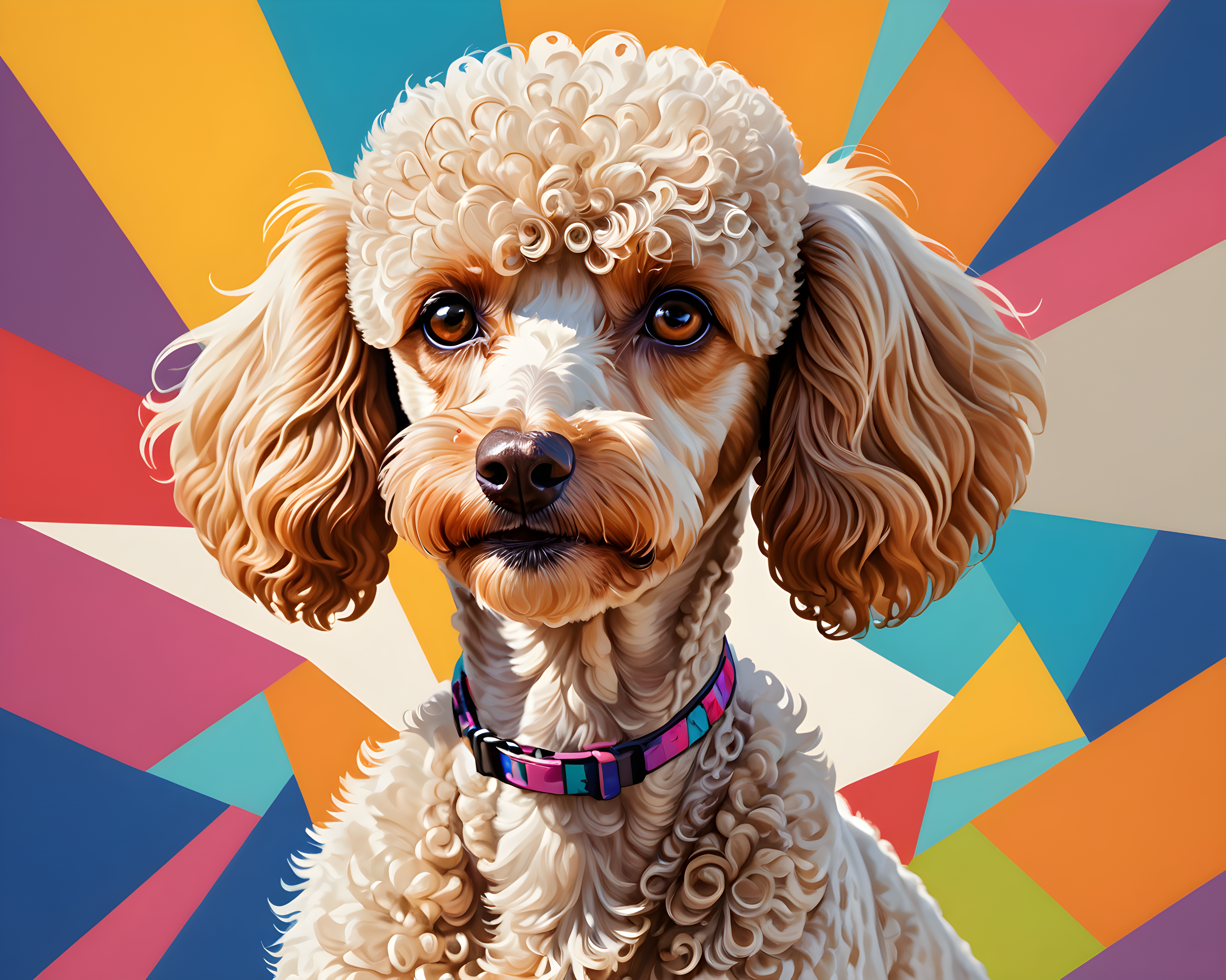 Flat Illustration Poodle — Abstract (Energetic)
