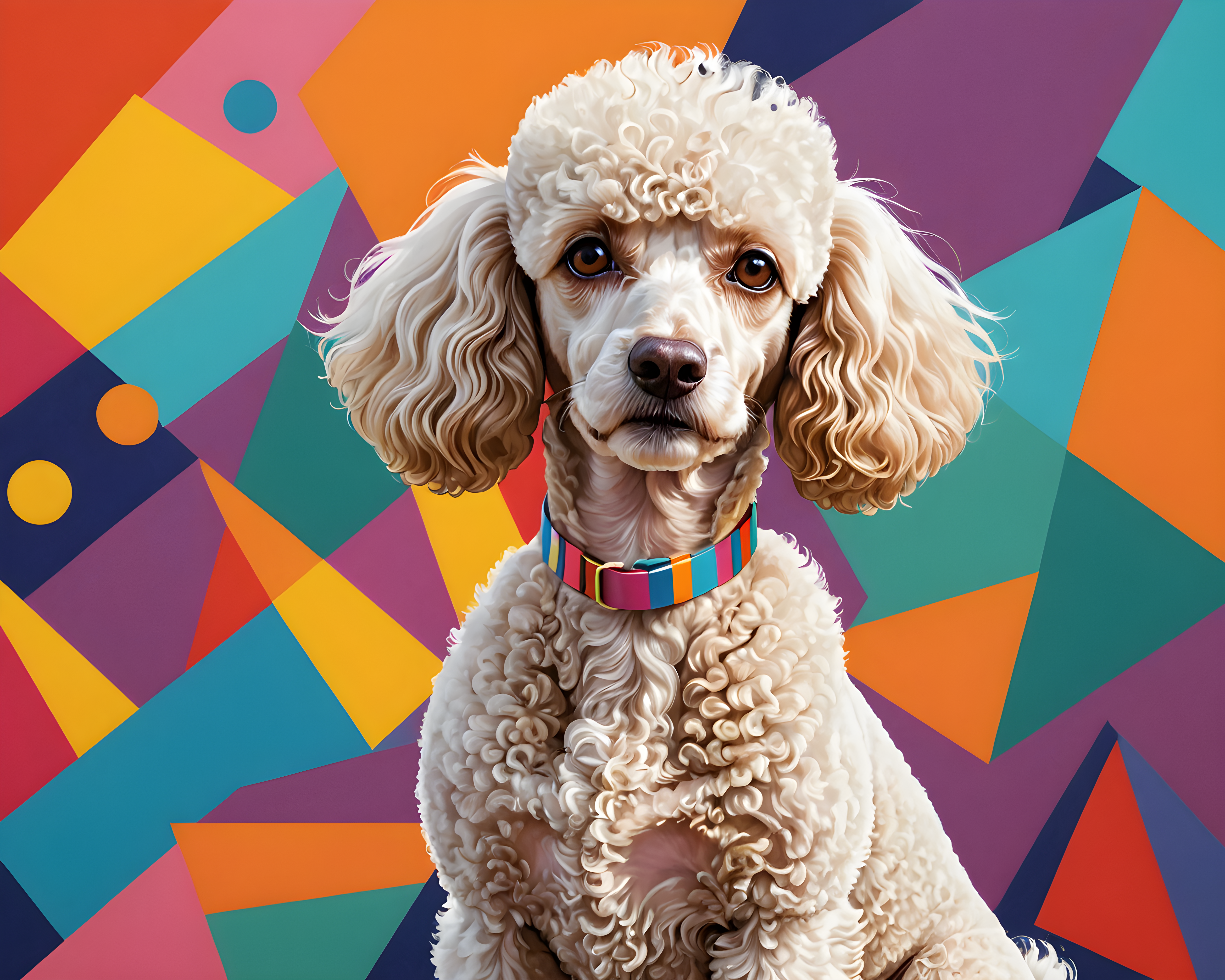 Flat Illustration Poodle — Abstract (Fantasy)