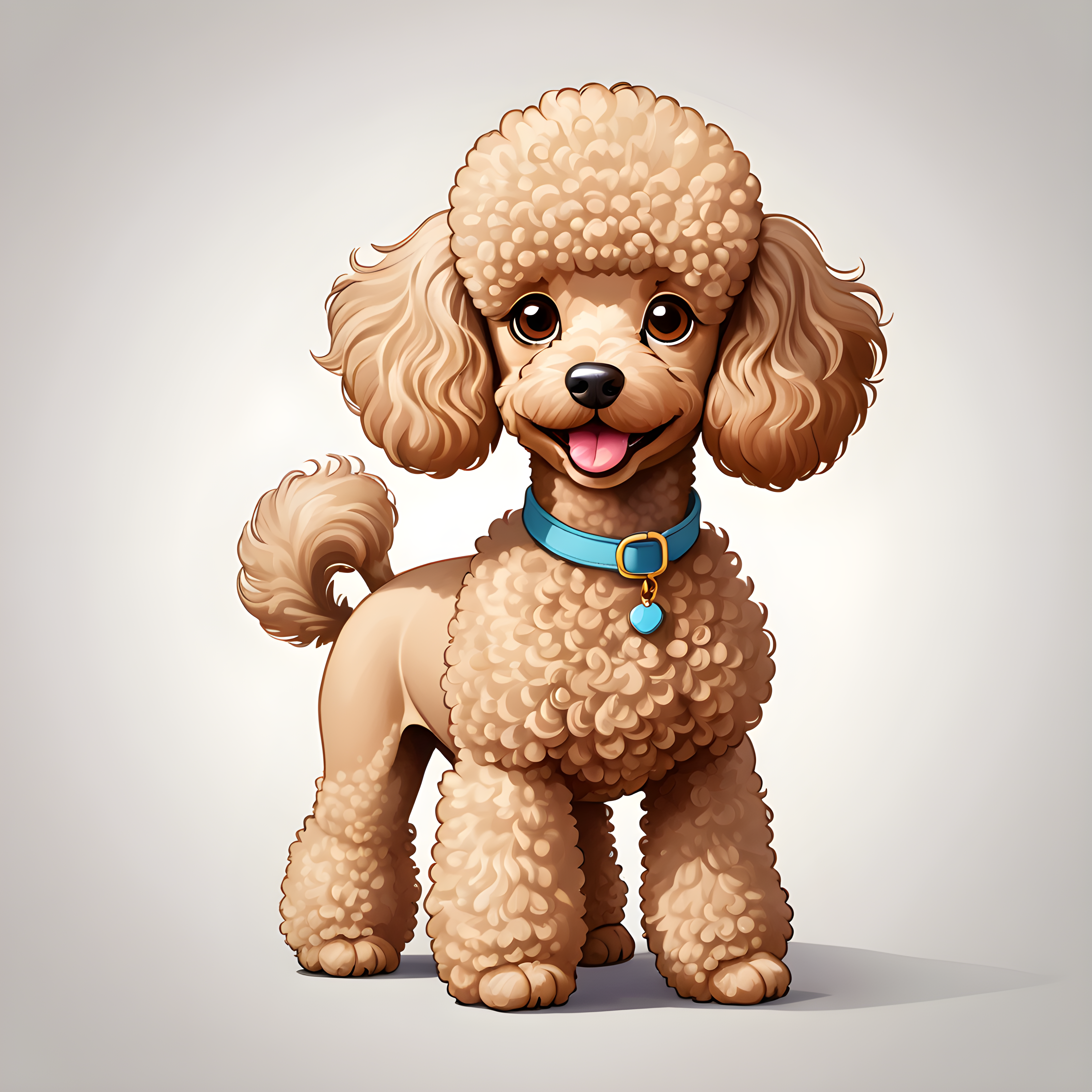 Flat Illustration Poodle — Cartoon / Kawaii (Motivational)