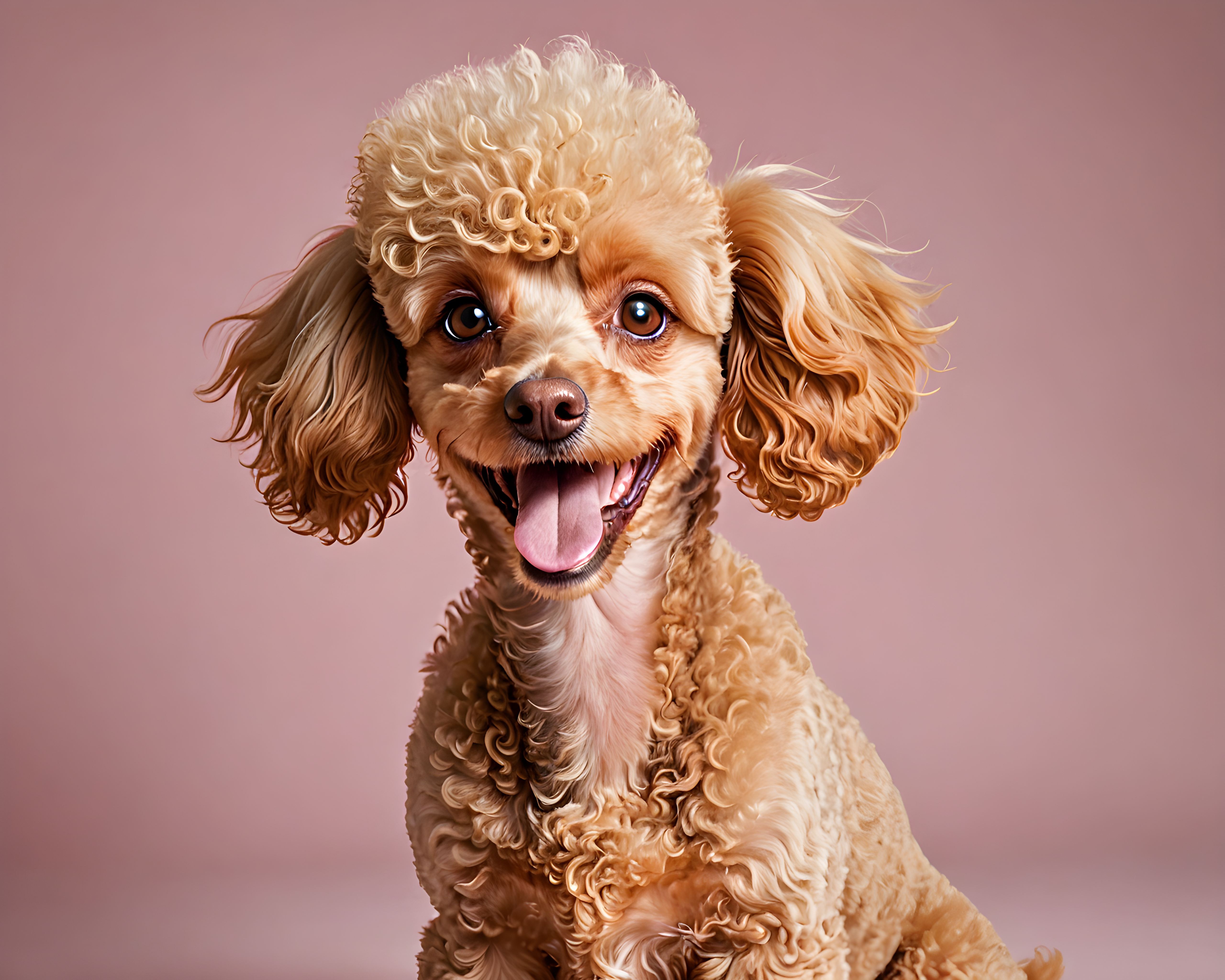 Flat Illustration Poodle — Funny (Happy)