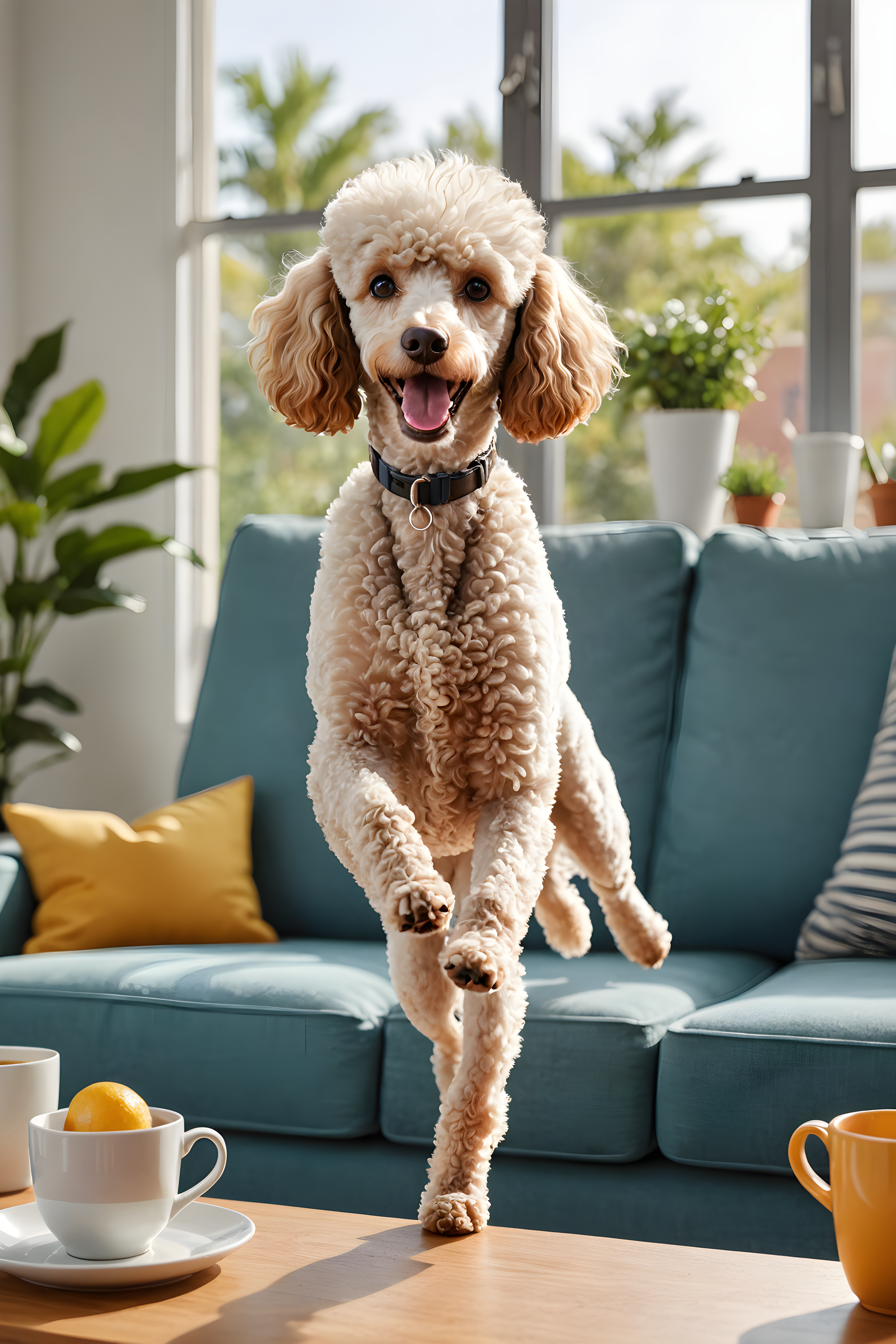 Flat Illustration Poodle — Funny (Lifestyle)