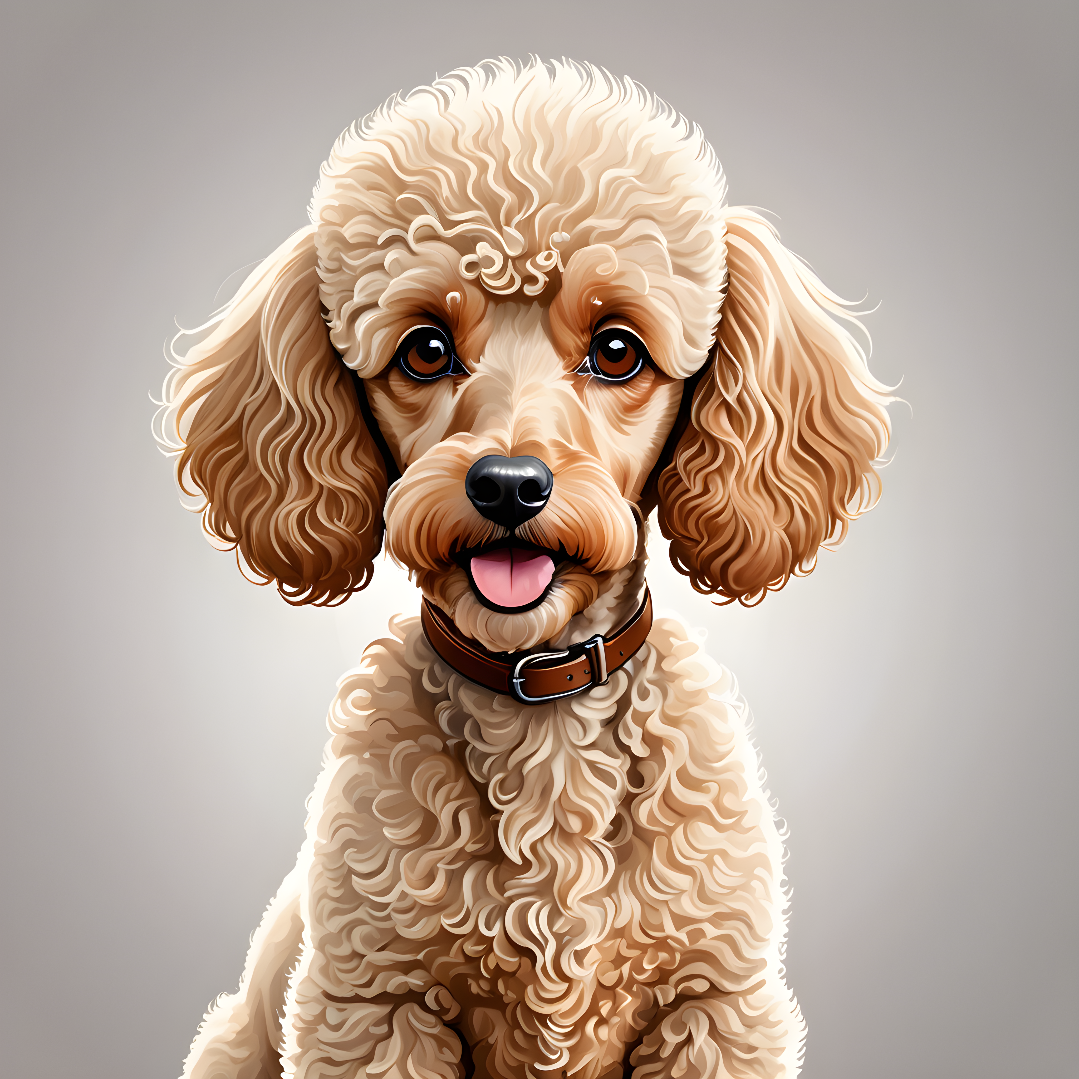 Flat Illustration Poodle — Line Art (Motivational)