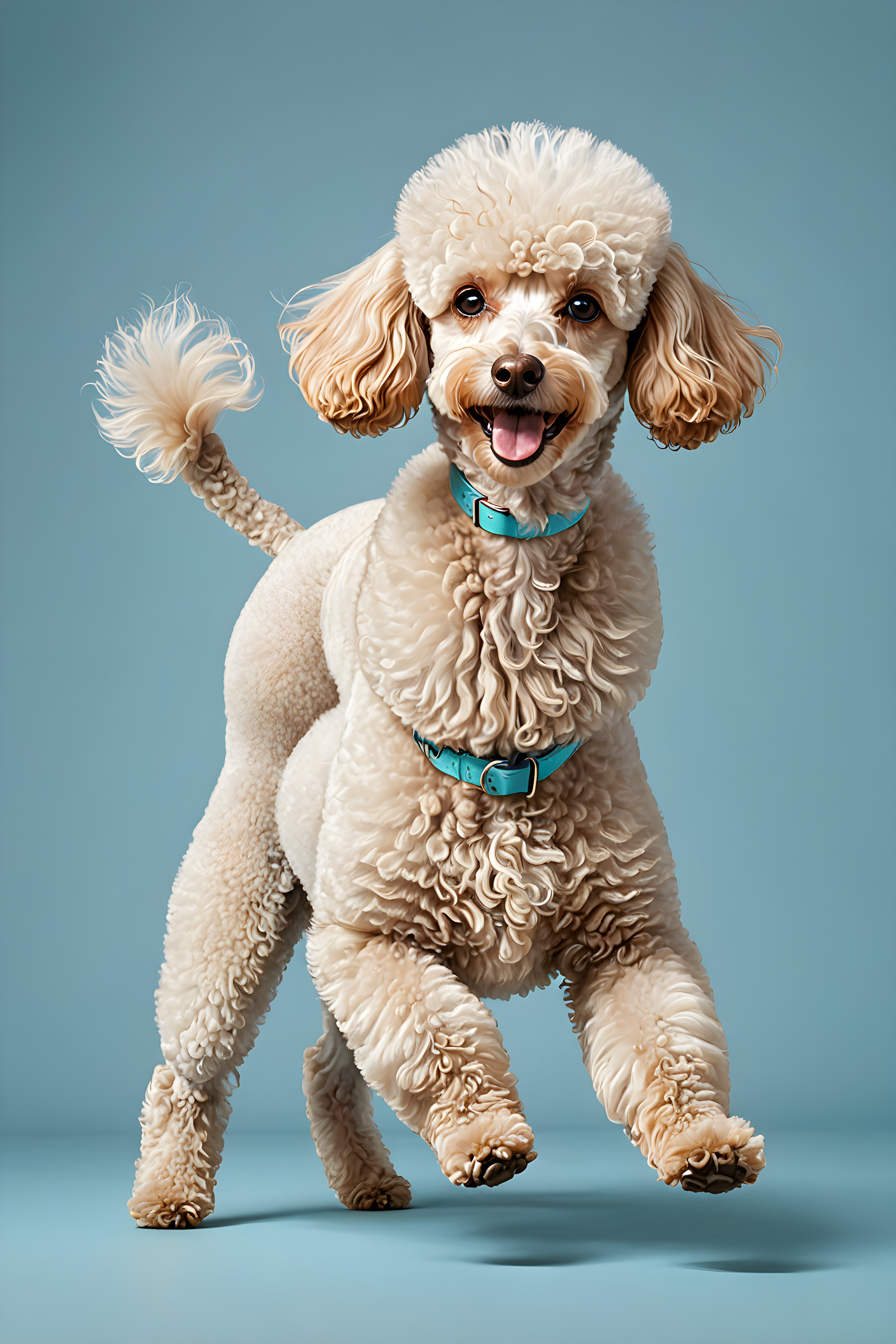 Flat Illustration Poodle — Line Art (Playful)
