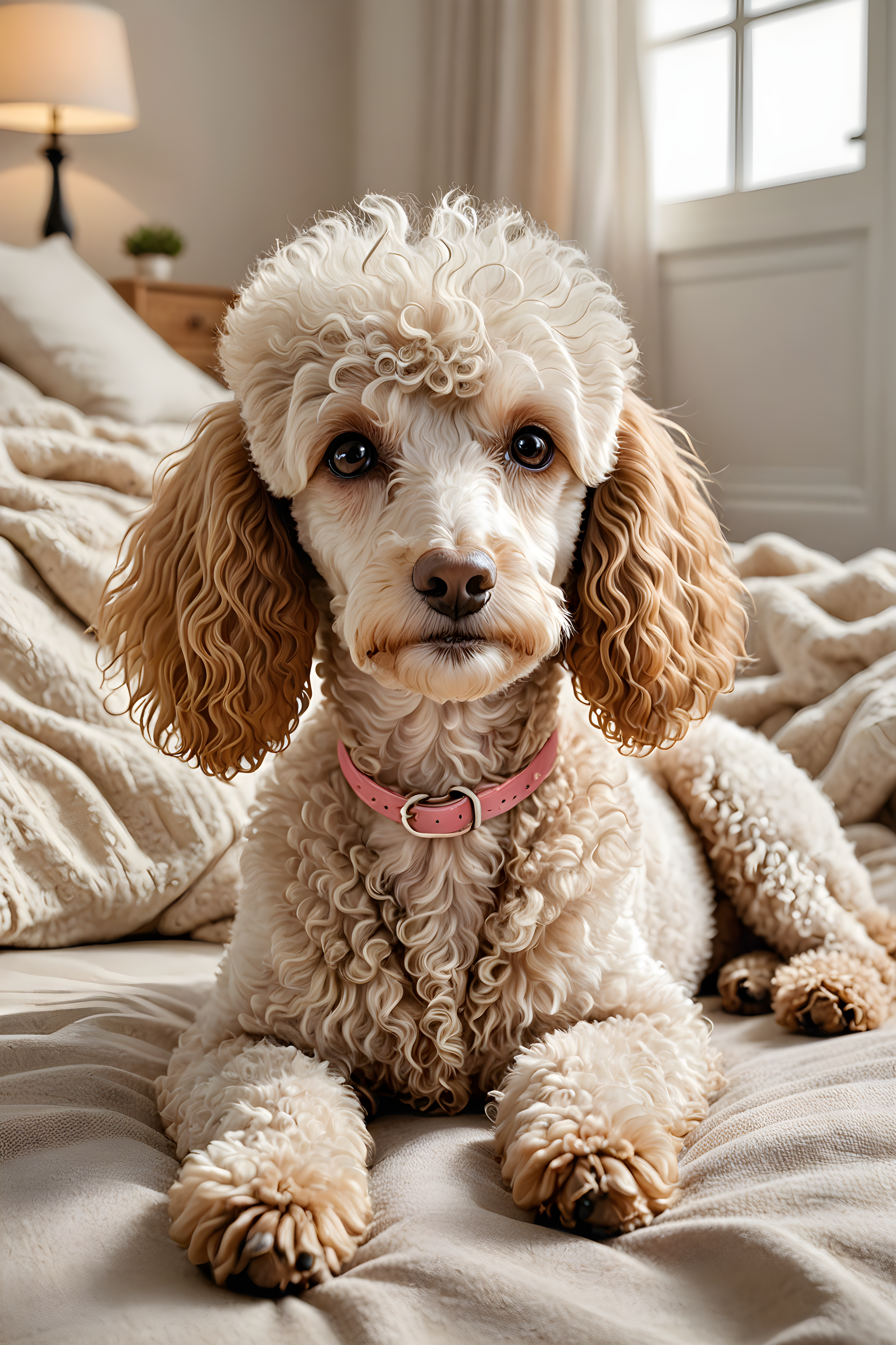 Flat Illustration Poodle — Line Art (Romantic)