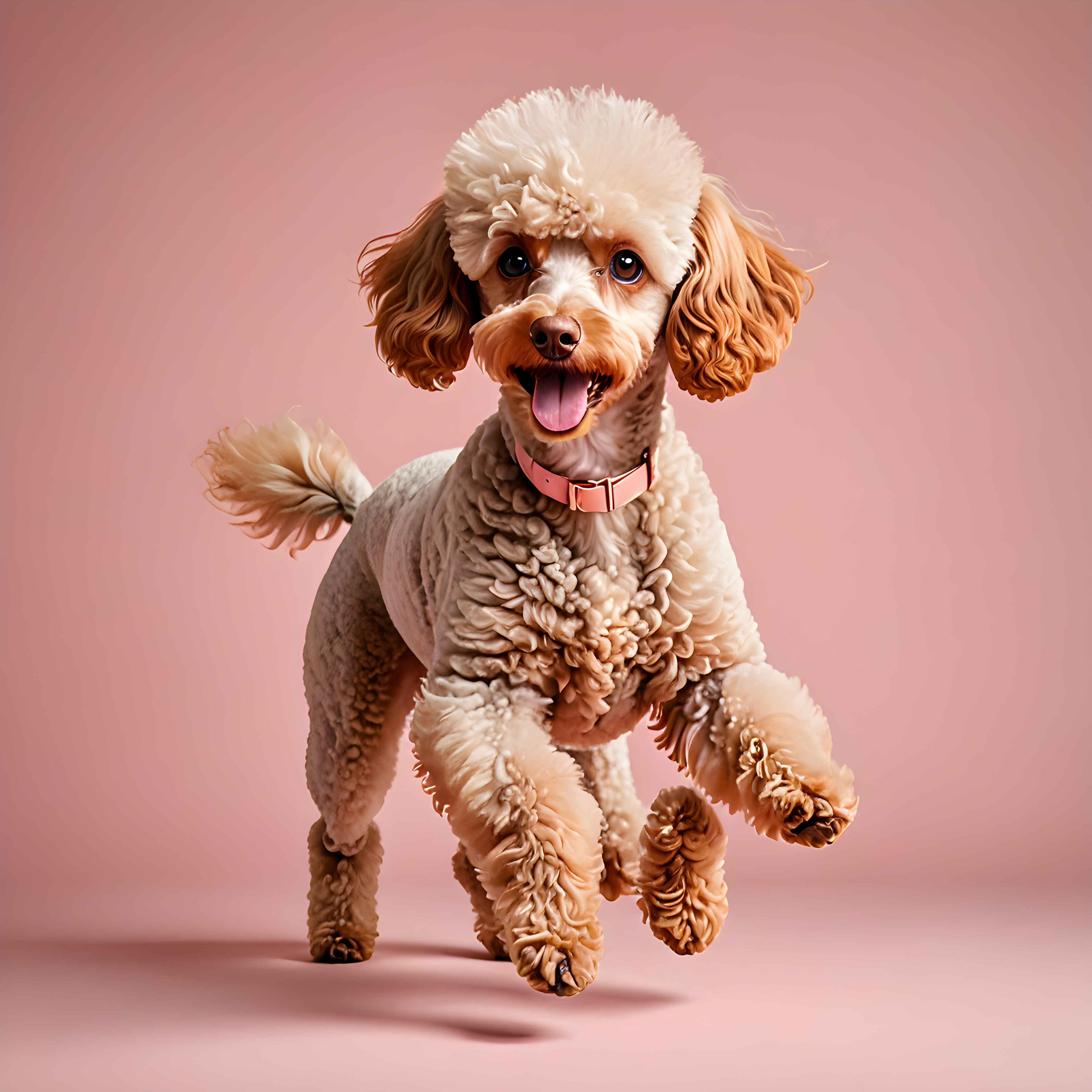 Flat Illustration Poodle — Modern Aesthetic (Romantic)