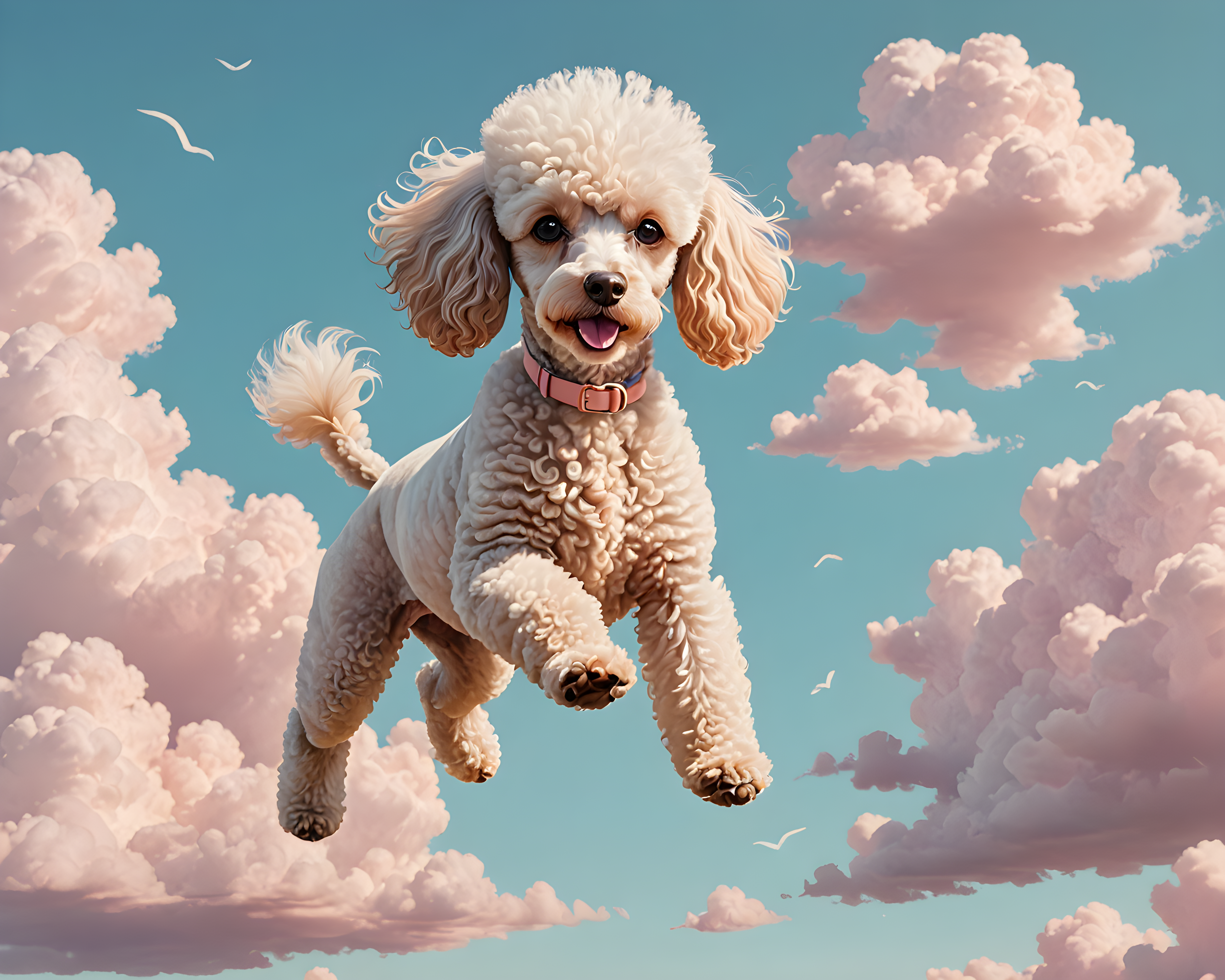 Flat Illustration Poodle — Nursery (Aesthetic)