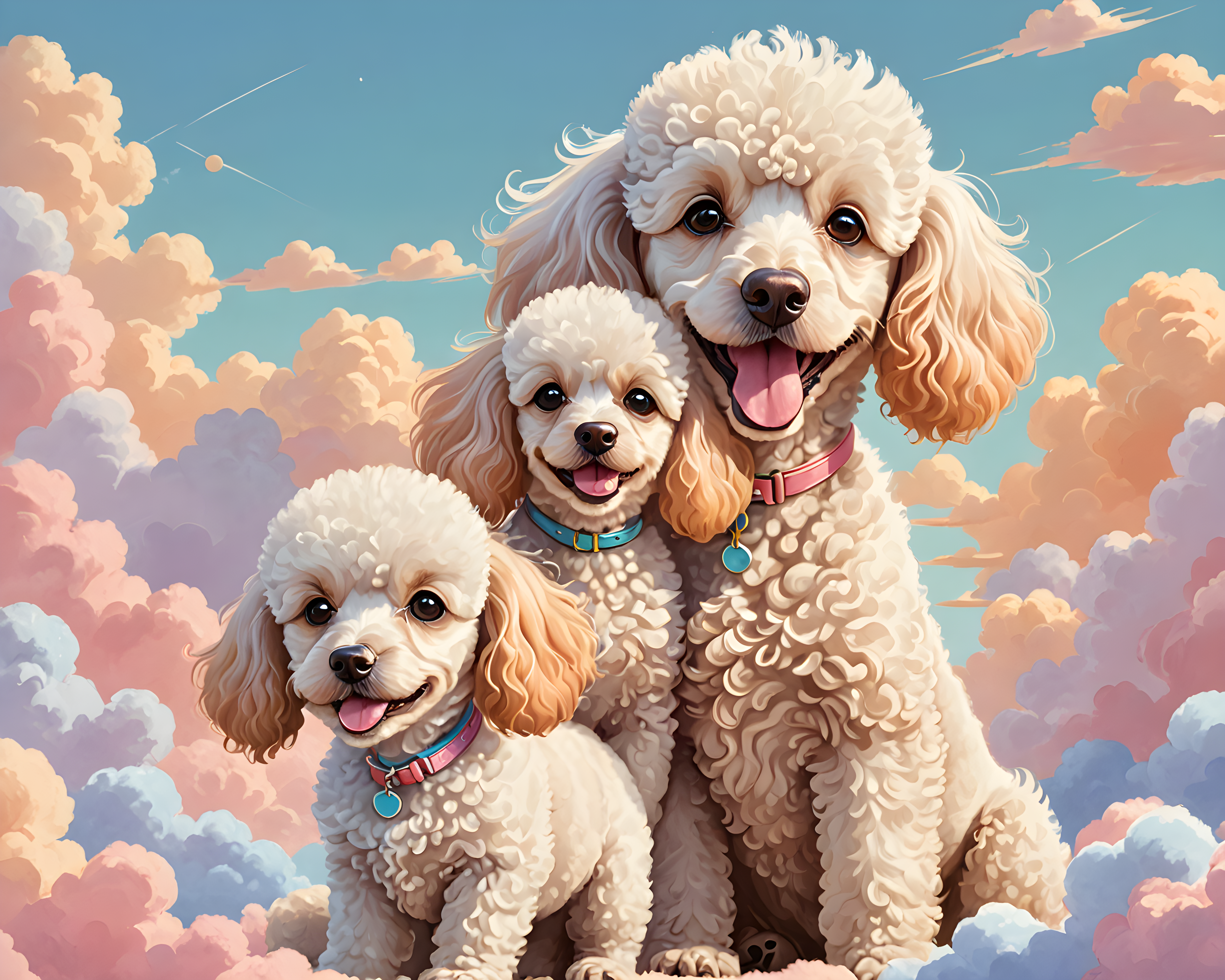 Flat Illustration Poodle — Nursery (Happy)