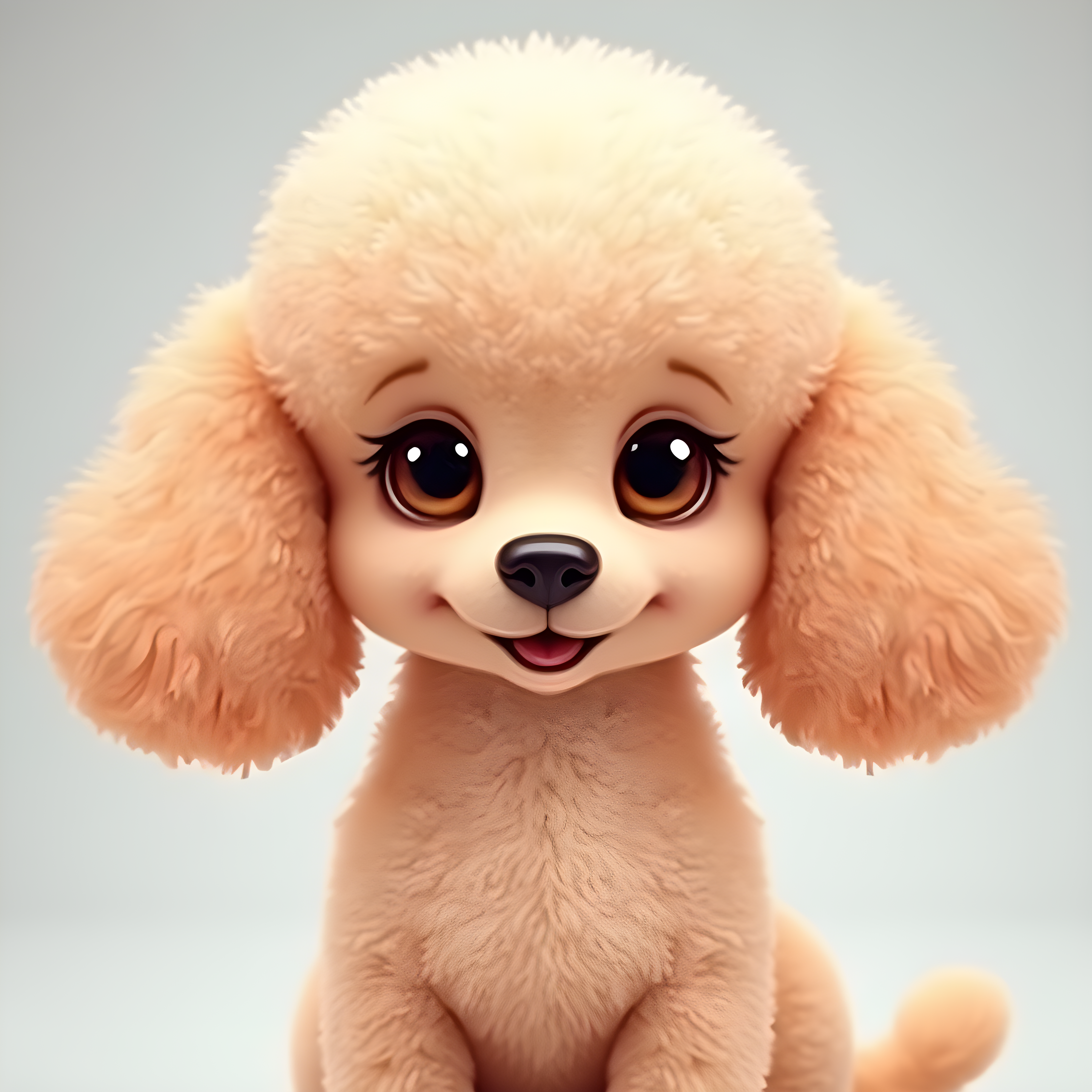Flat Illustration Poodle — Realistic (Cute)