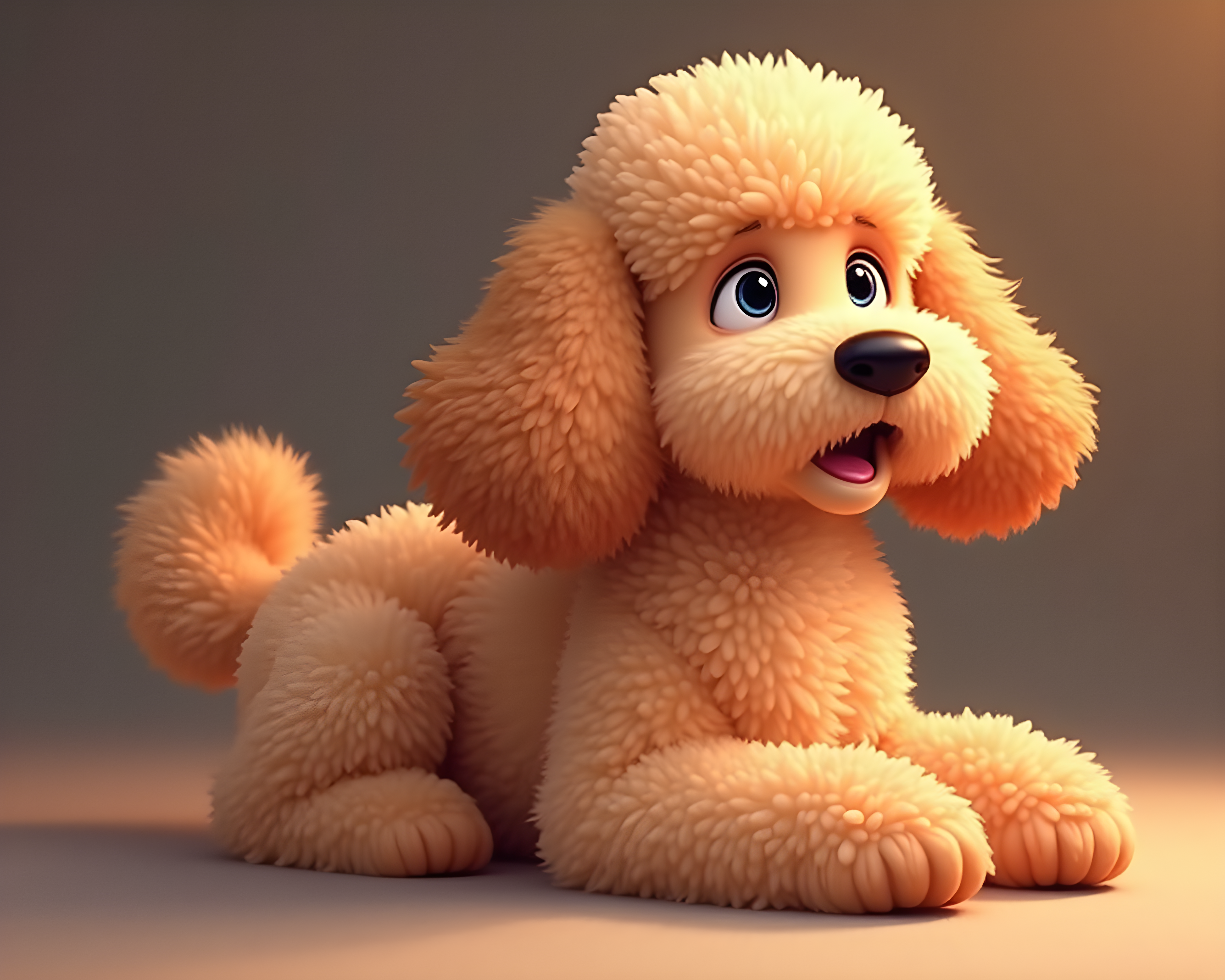 Flat Illustration Poodle — Realistic (Motivational)