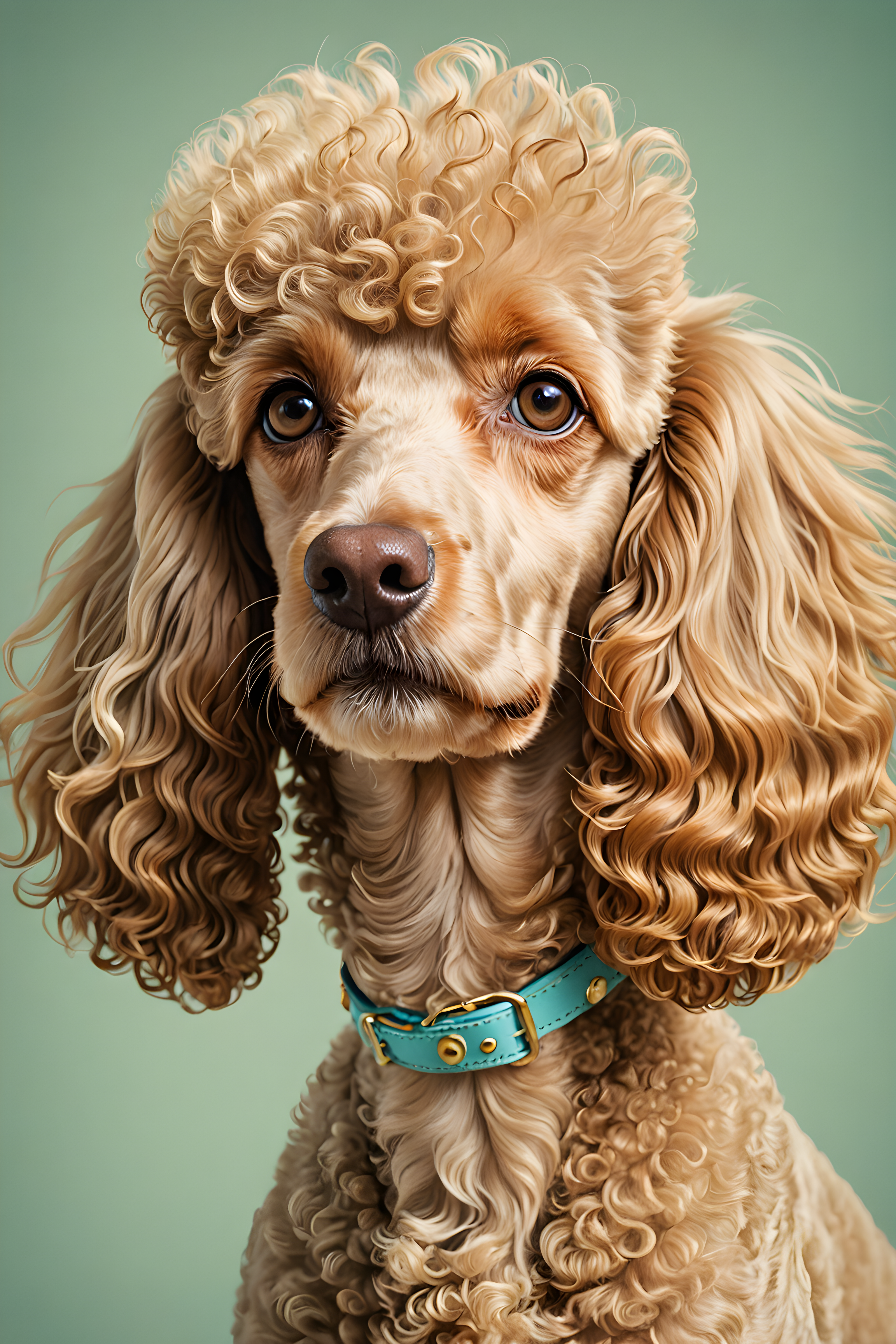 Flat Illustration Poodle — Retro (Emotional)