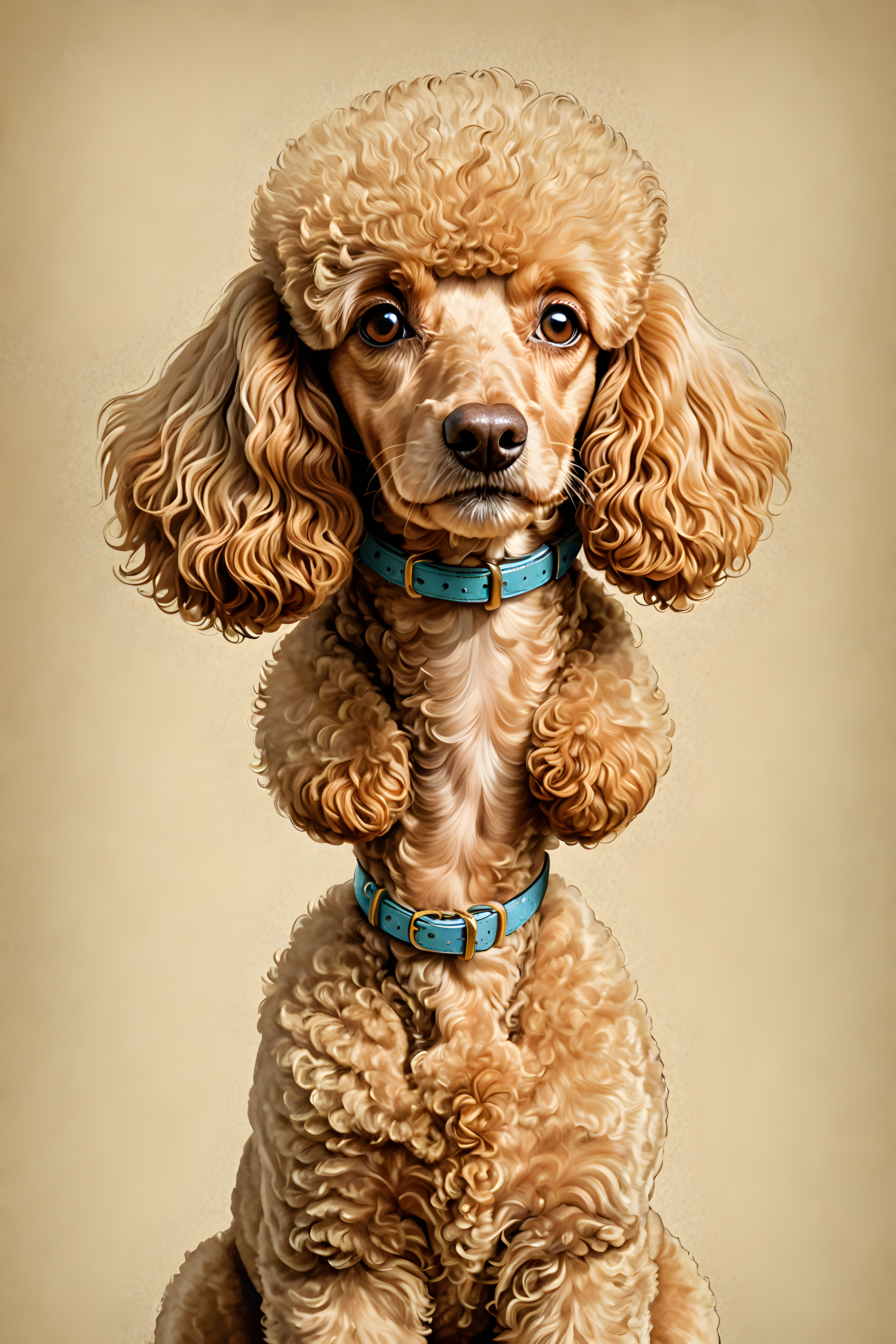 Flat Illustration Poodle — Retro (Motivational)