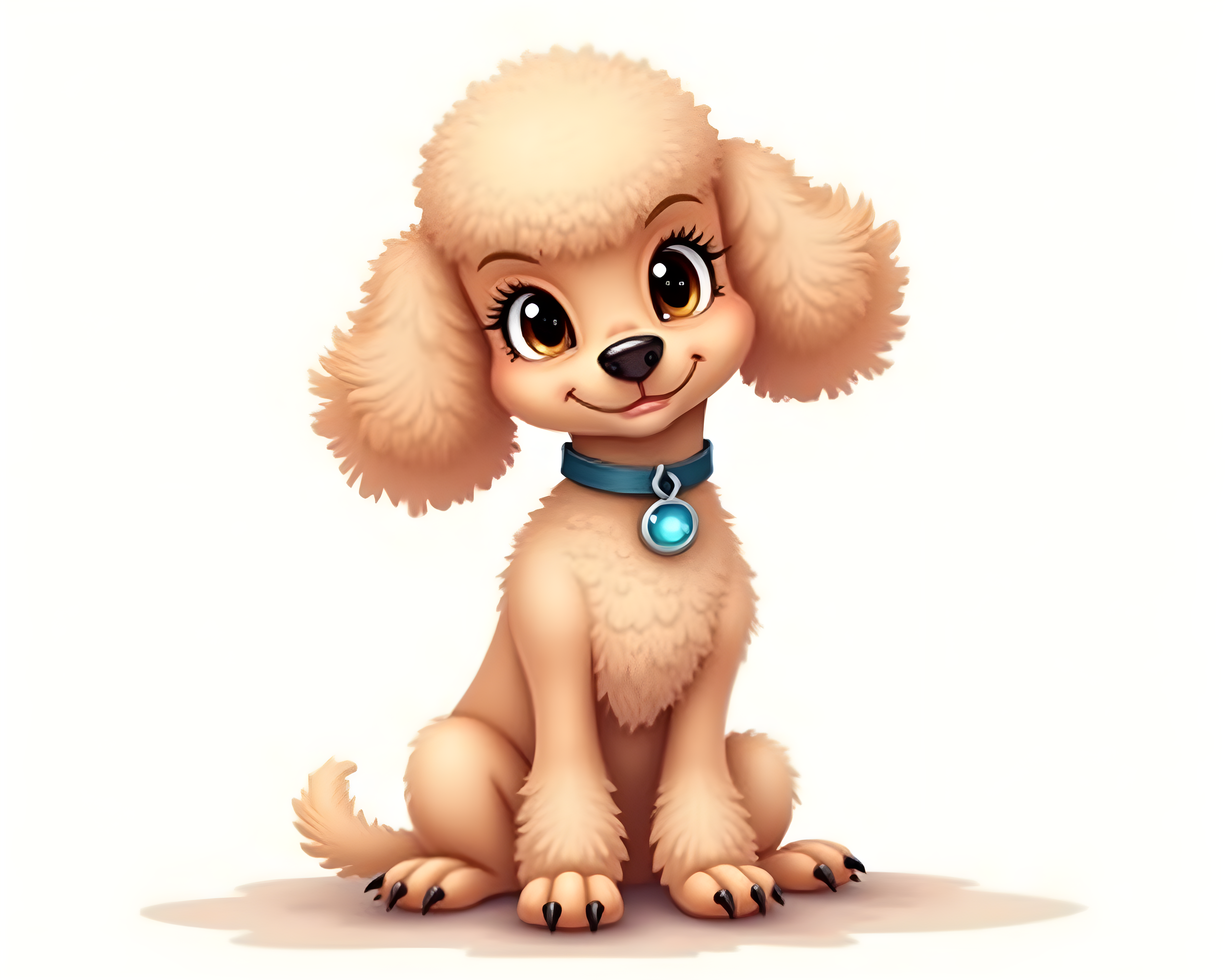 Flat Illustration Poodle — Watercolor (Savage)
