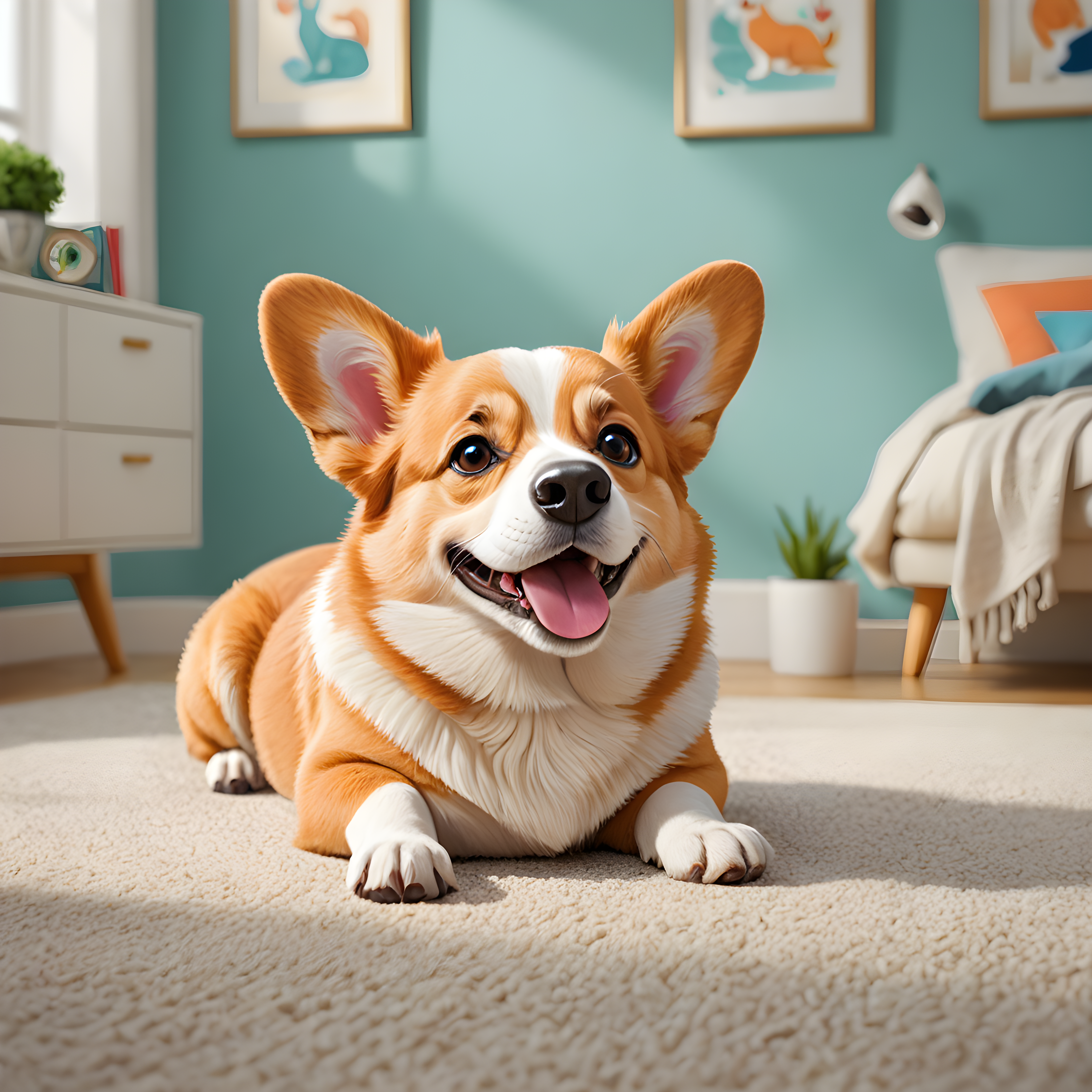 Pixar Style Corgi — Funny (Energetic)