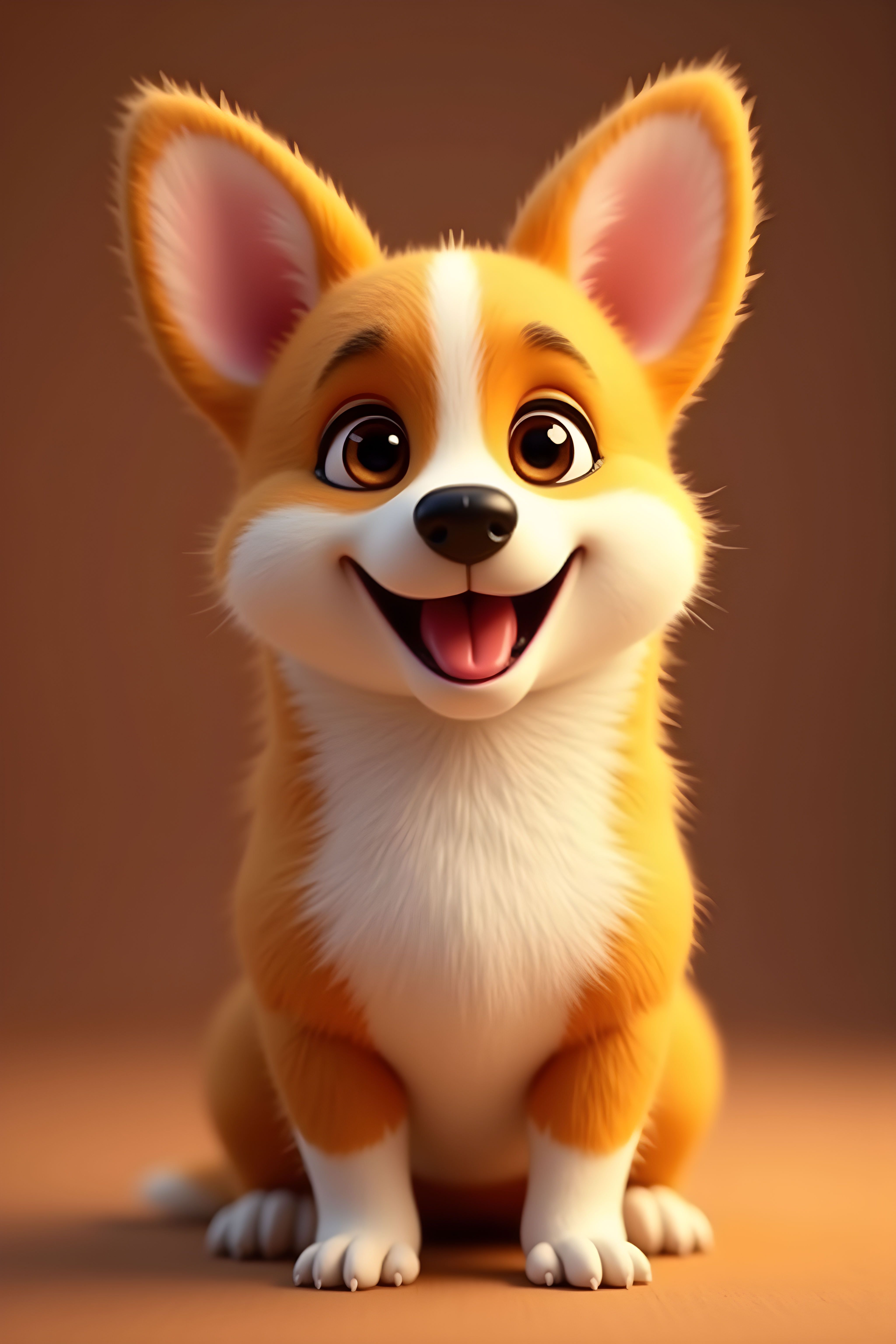 Pixar Style Corgi — Hyper-Realistic (Romantic)