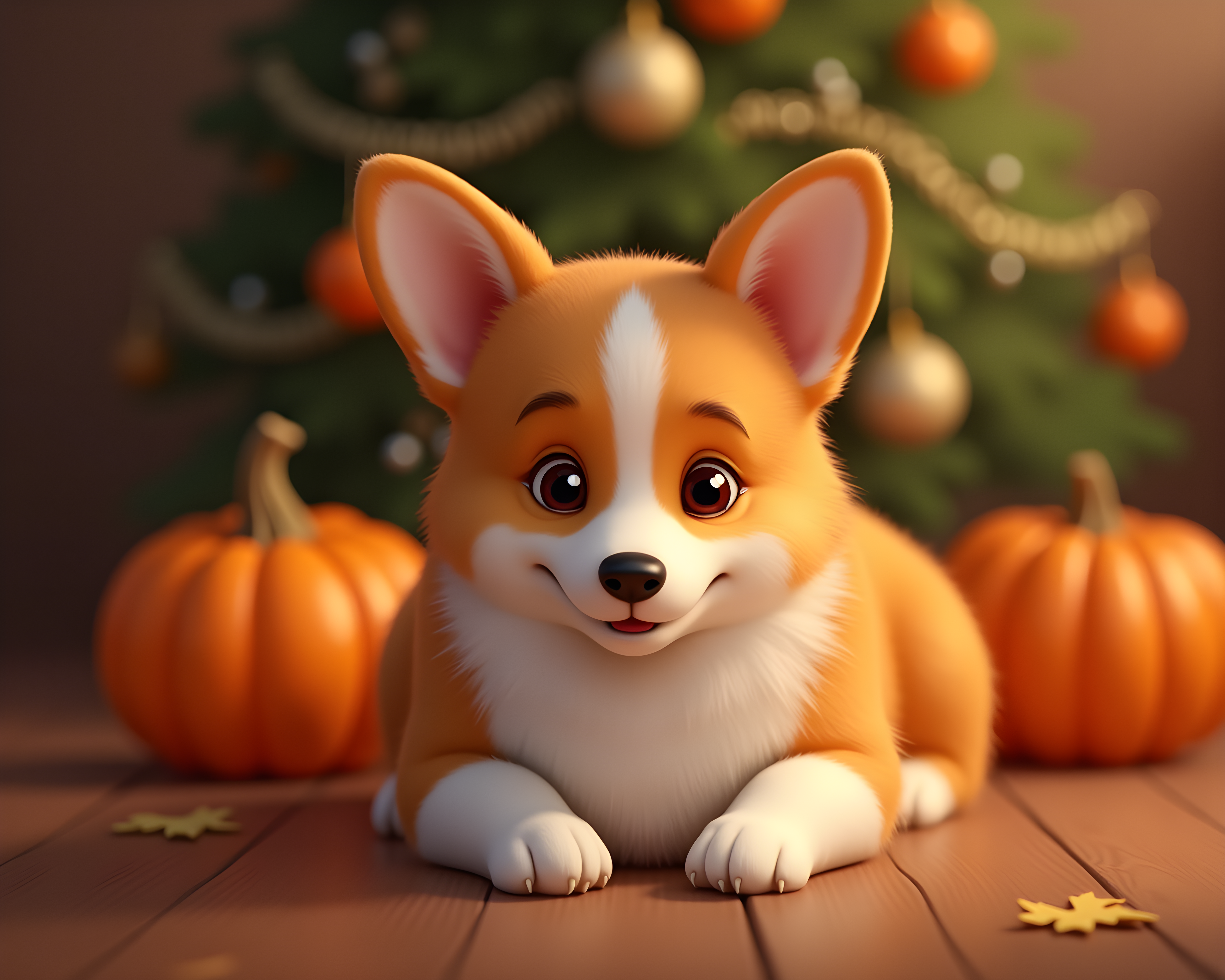Pixar Style Corgi — Realistic (Seasonal)