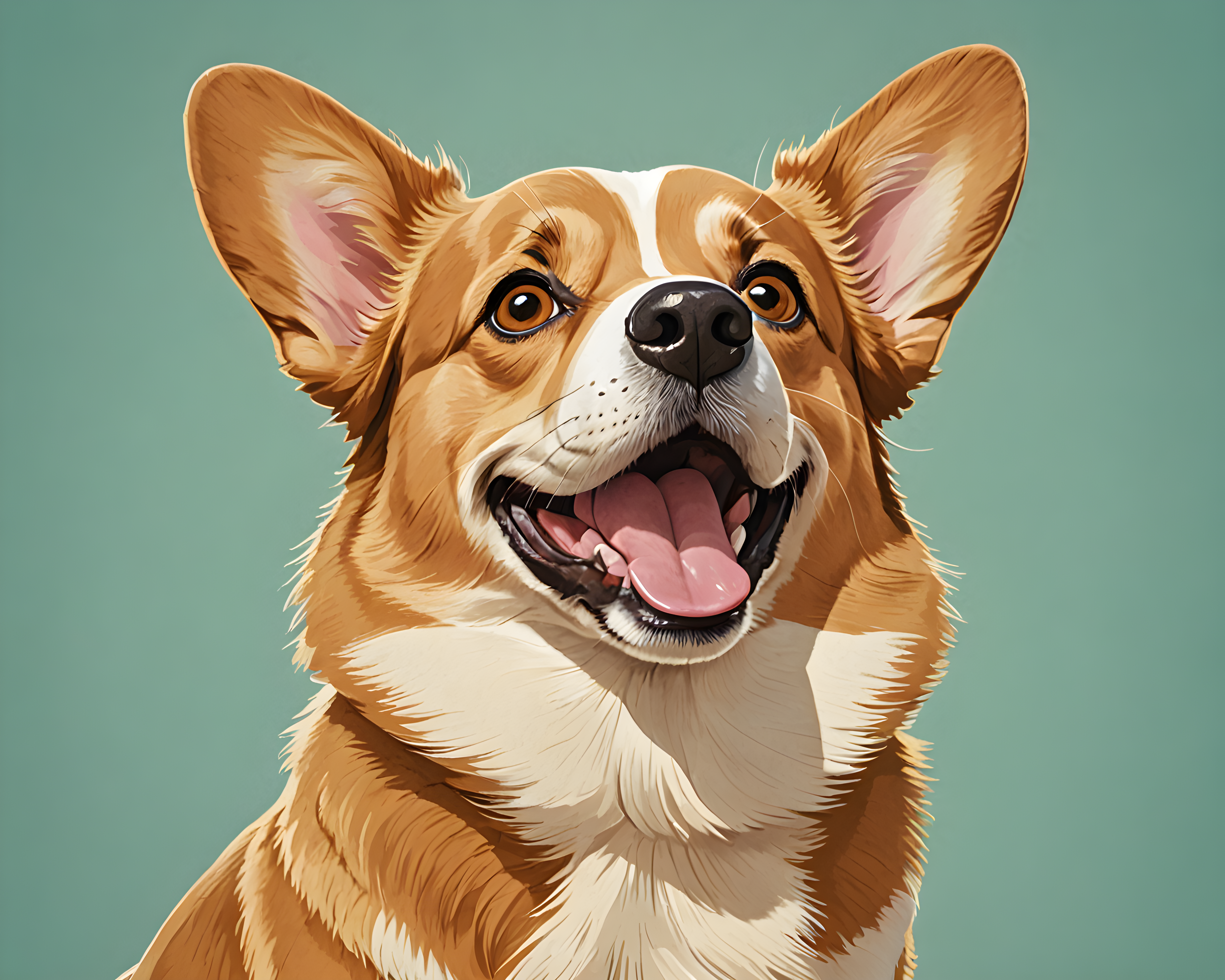 Pixar Style Corgi — Retro (Funny)