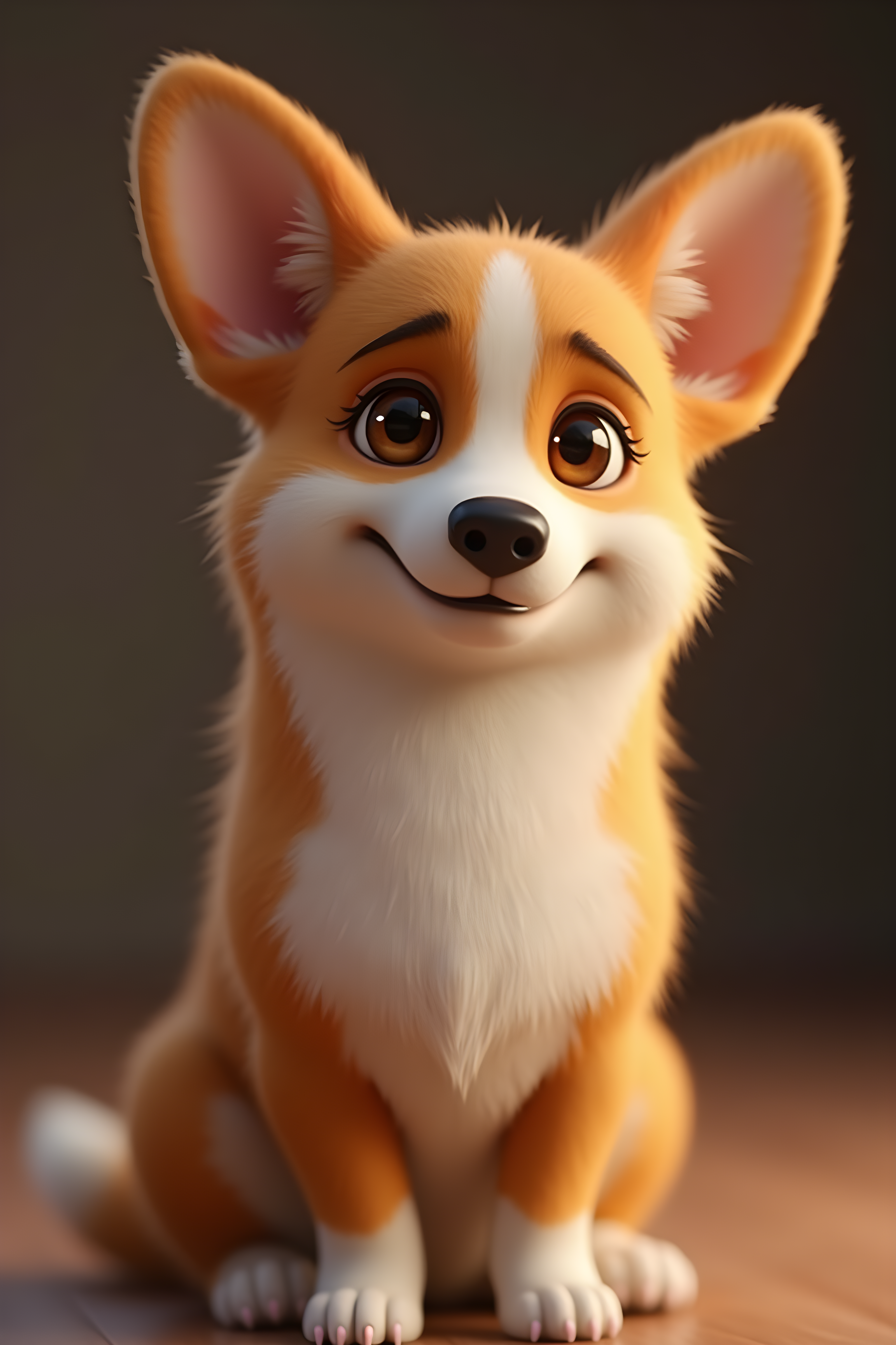 Pixar Style Corgi — 3D Render (Emotional)