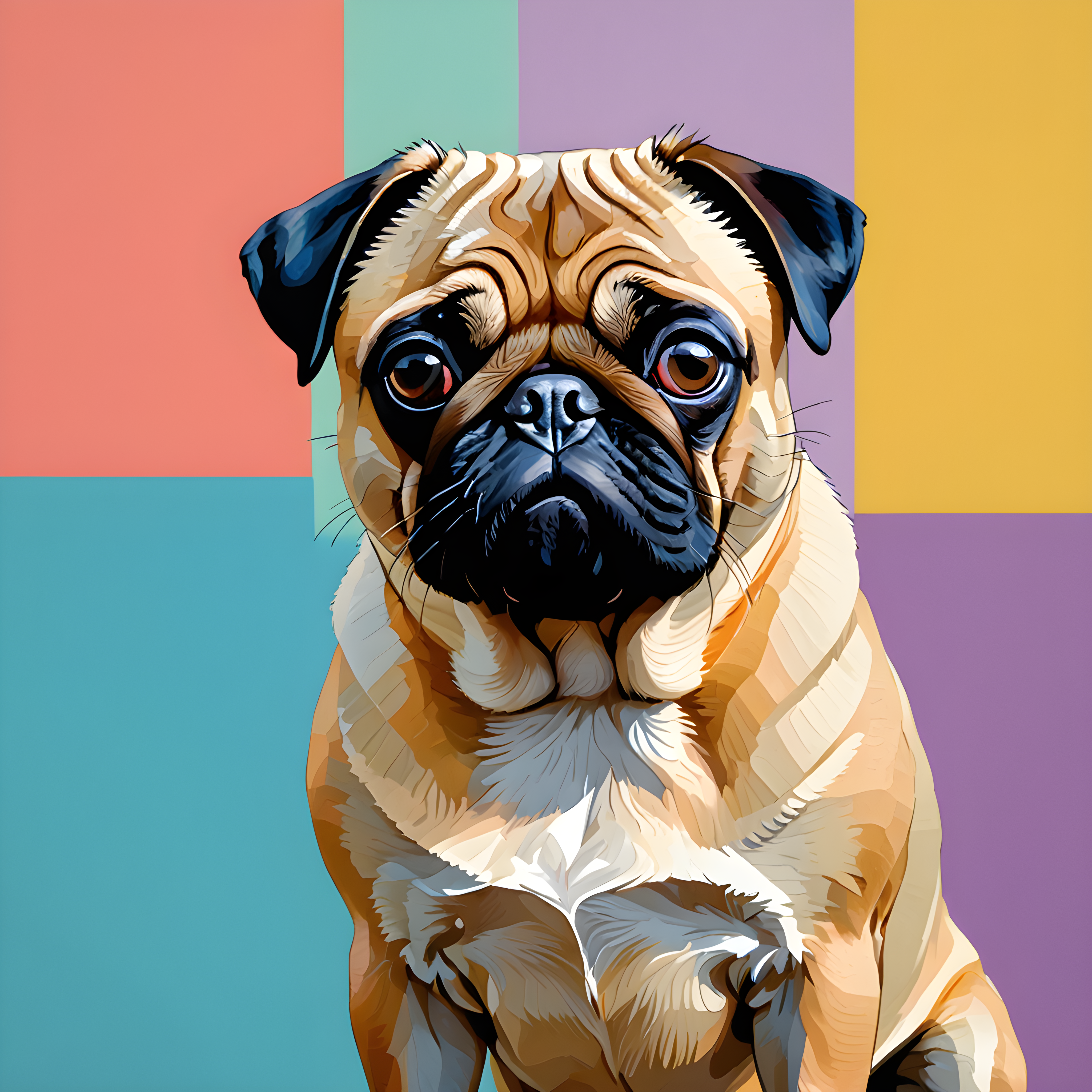 Pop Art Pug — Abstract (Emotional)