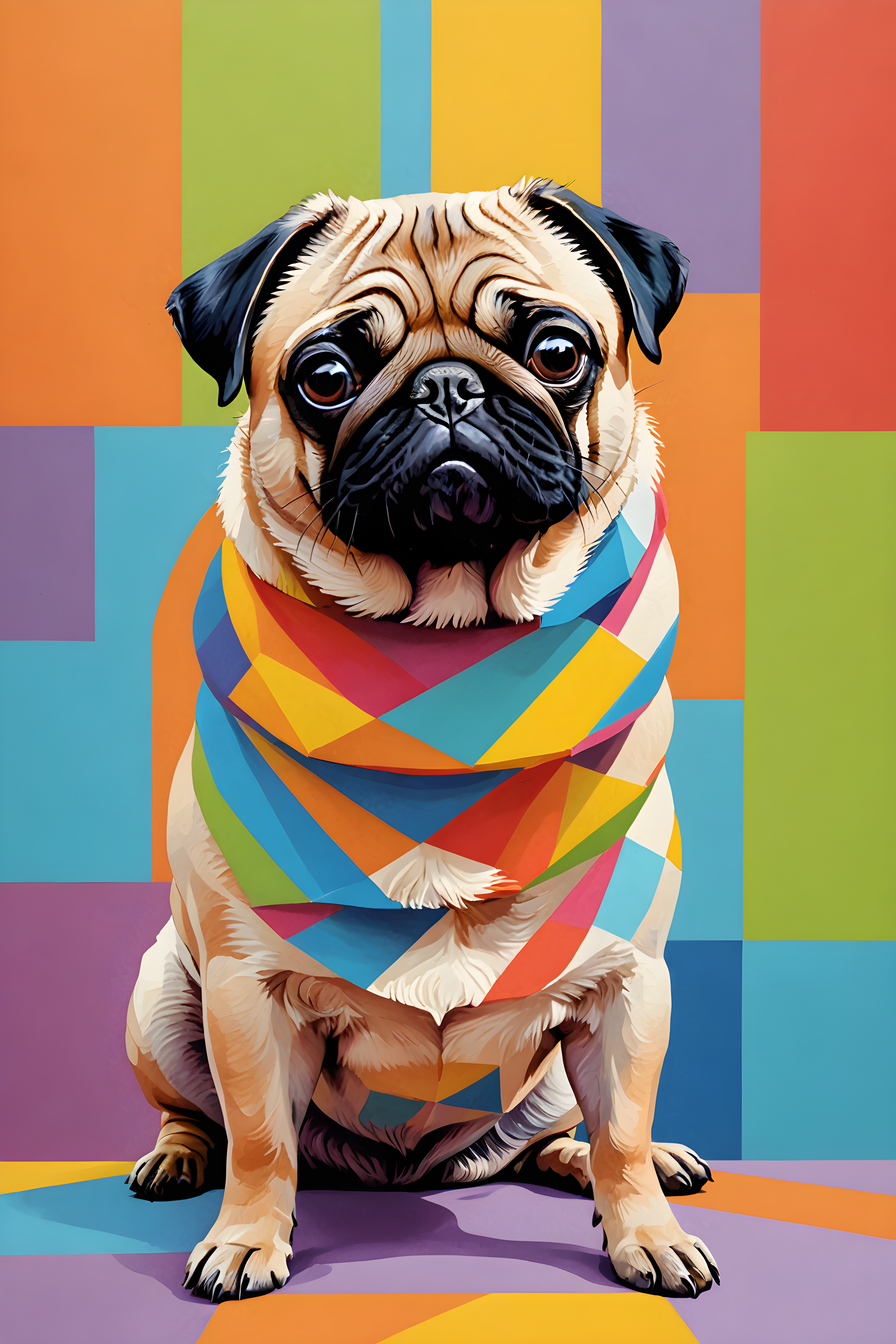 Pop Art Pug — Abstract (Funny)