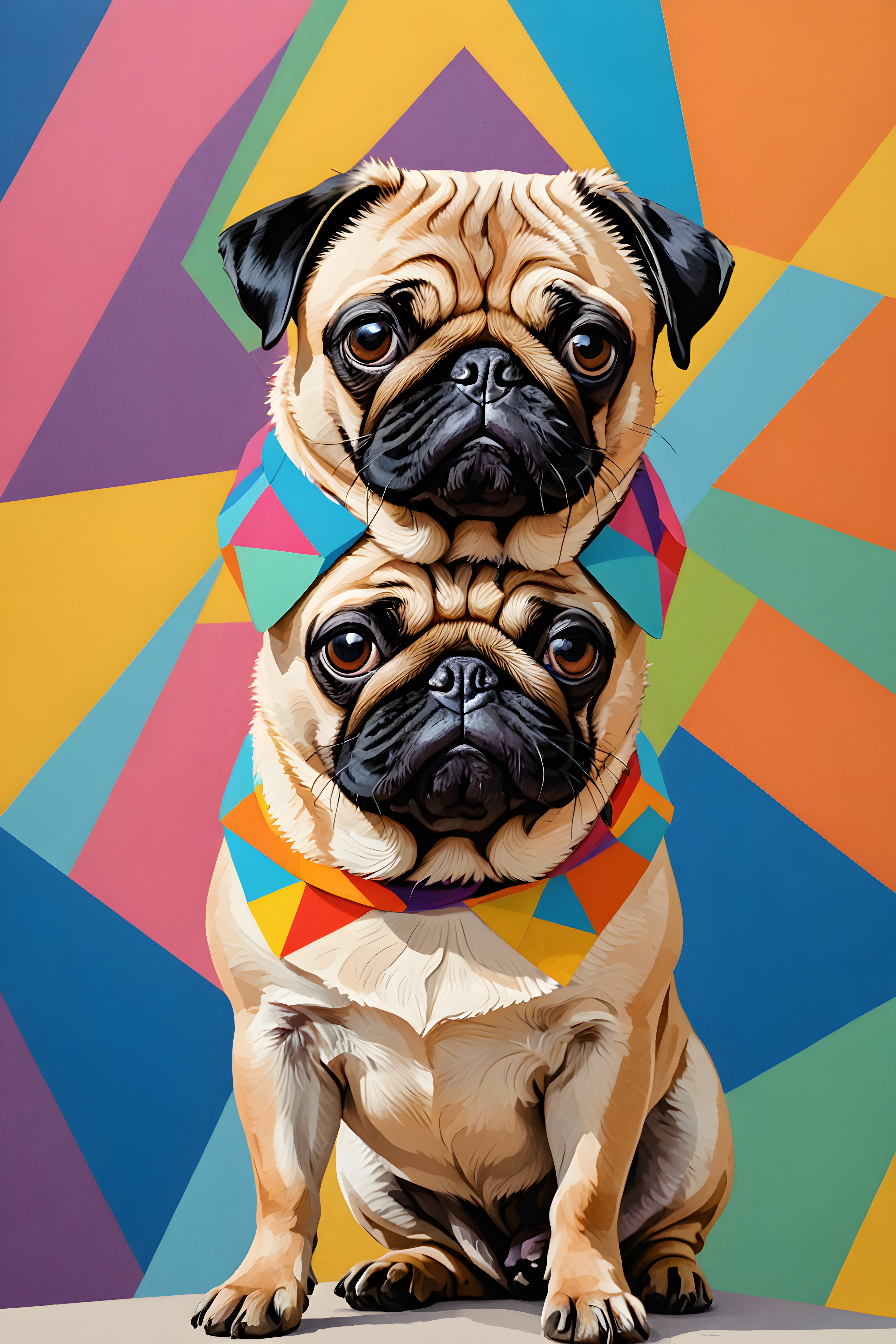 Pop Art Pug — Abstract (Funny)