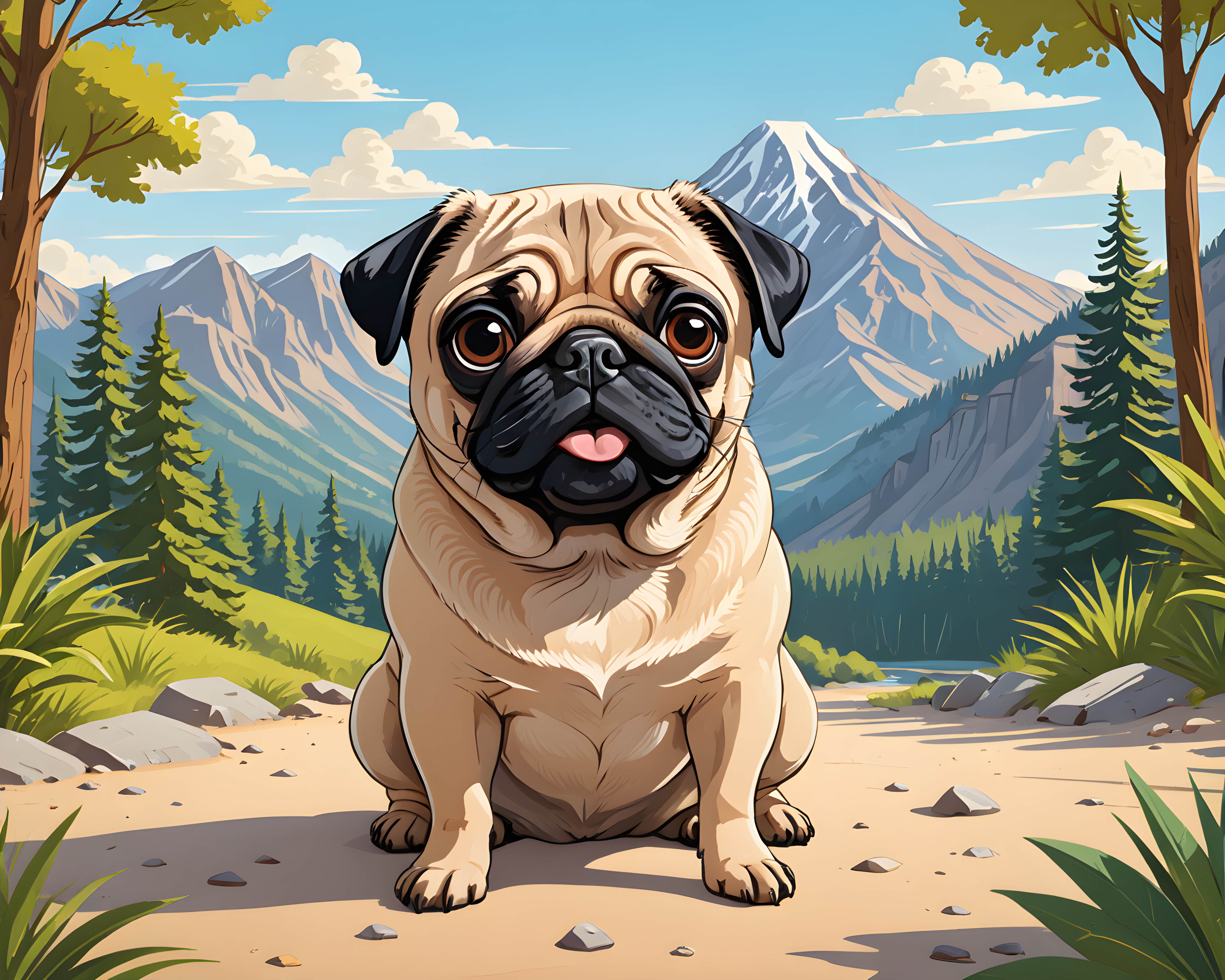 Pop Art Pug — Cartoon / Kawaii (Motivational)