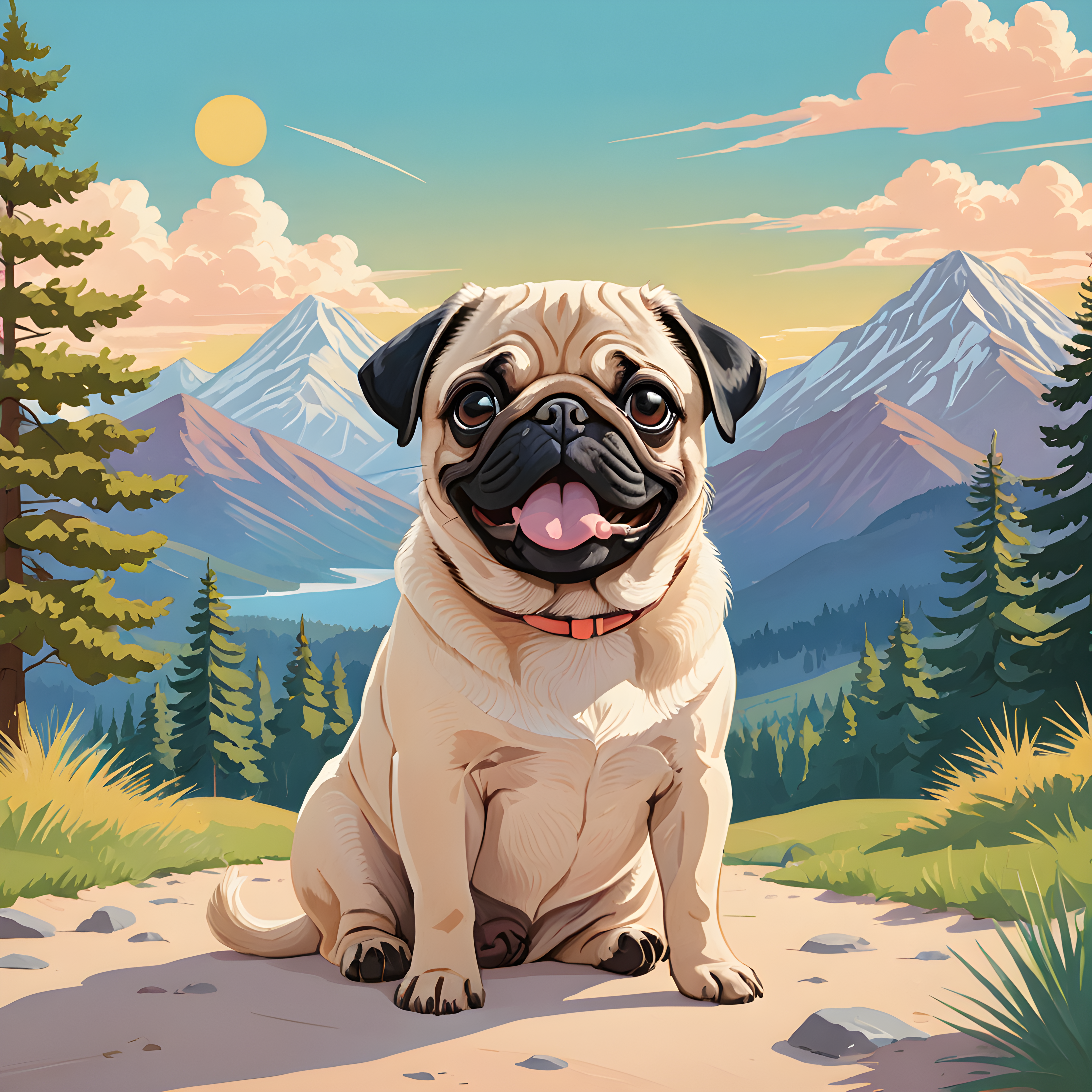 Pop Art Pug — Nursery (Happy)