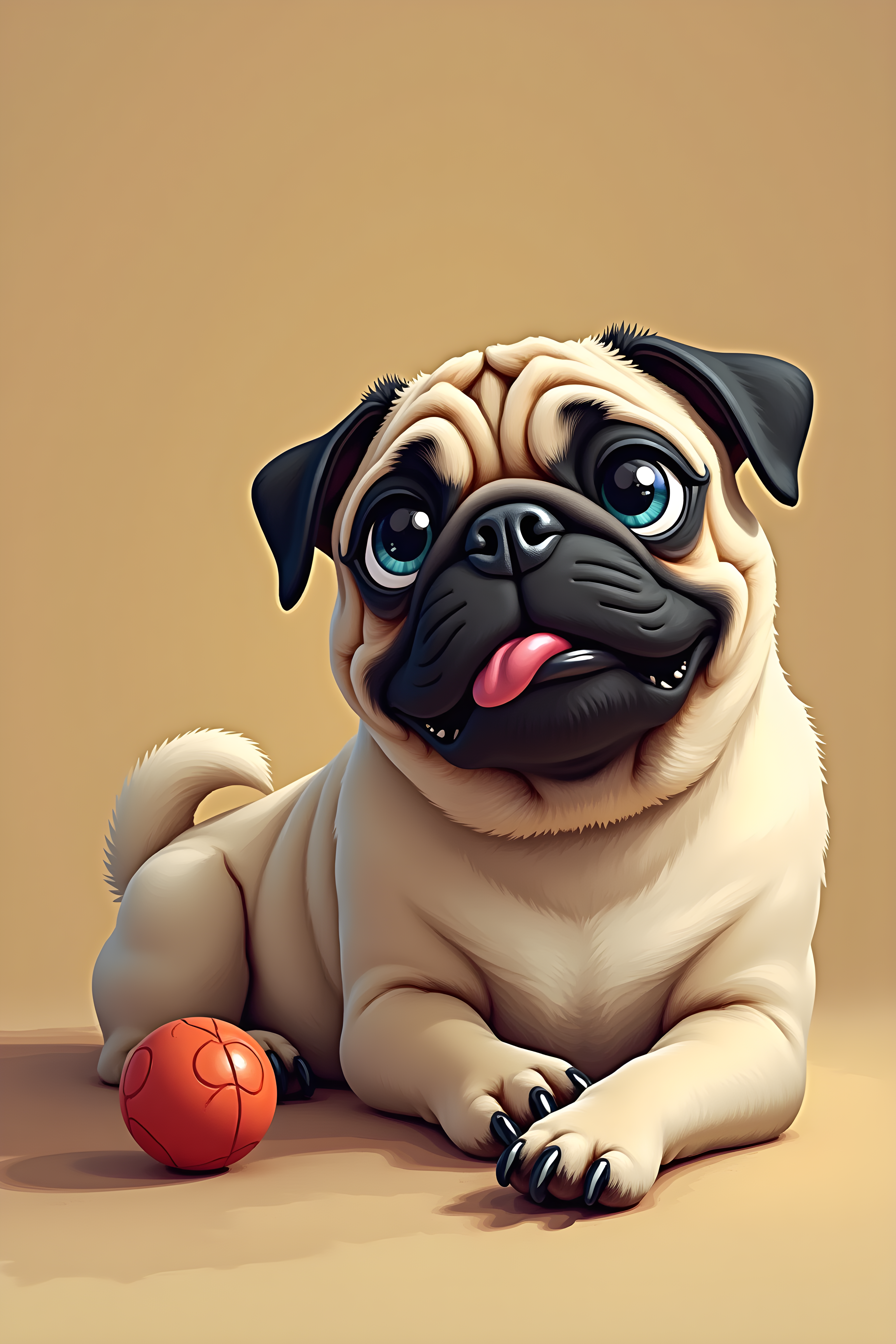 Pop Art Pug — Realistic (Playful)