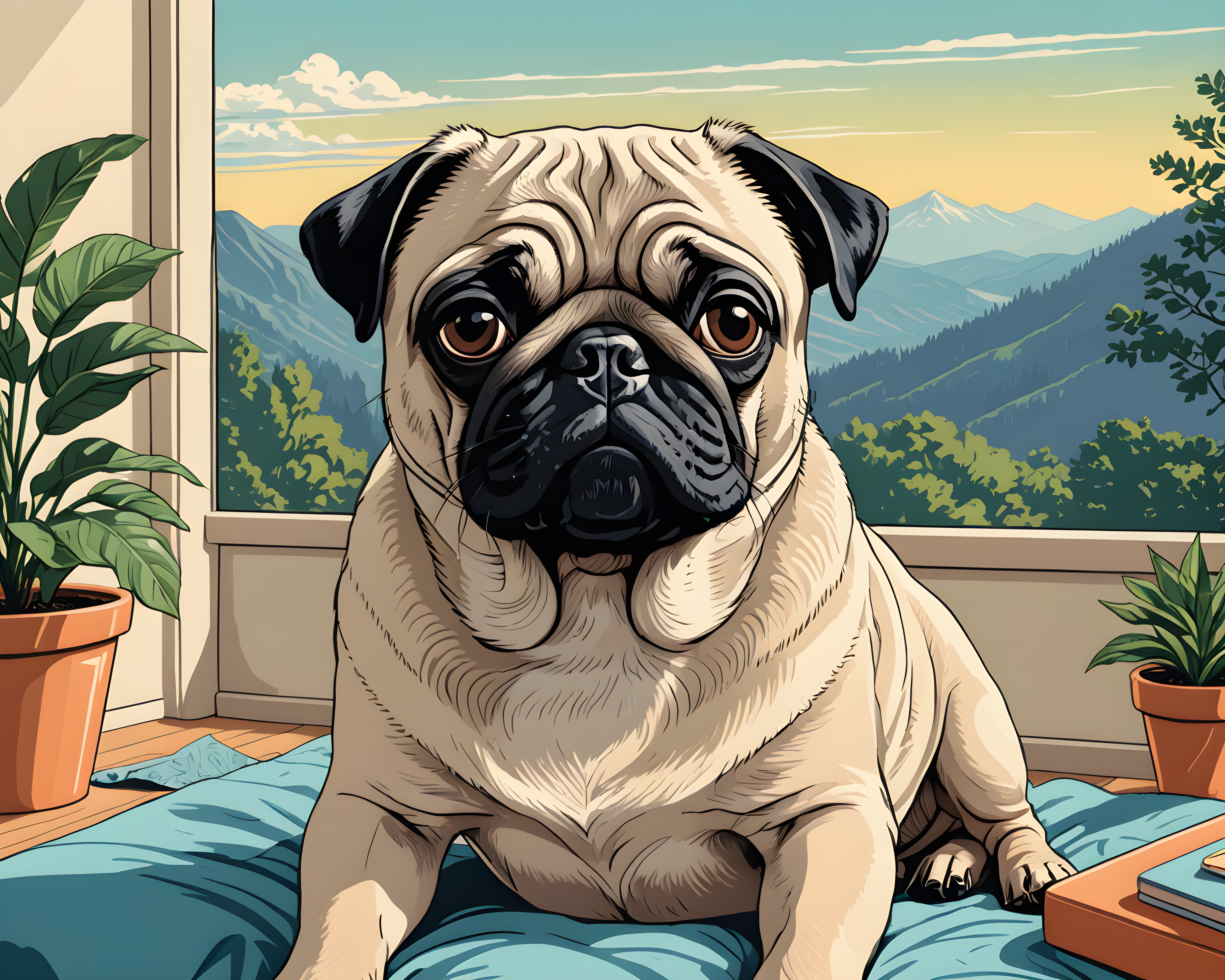 Pop Art Pug — Retro (Emotional)