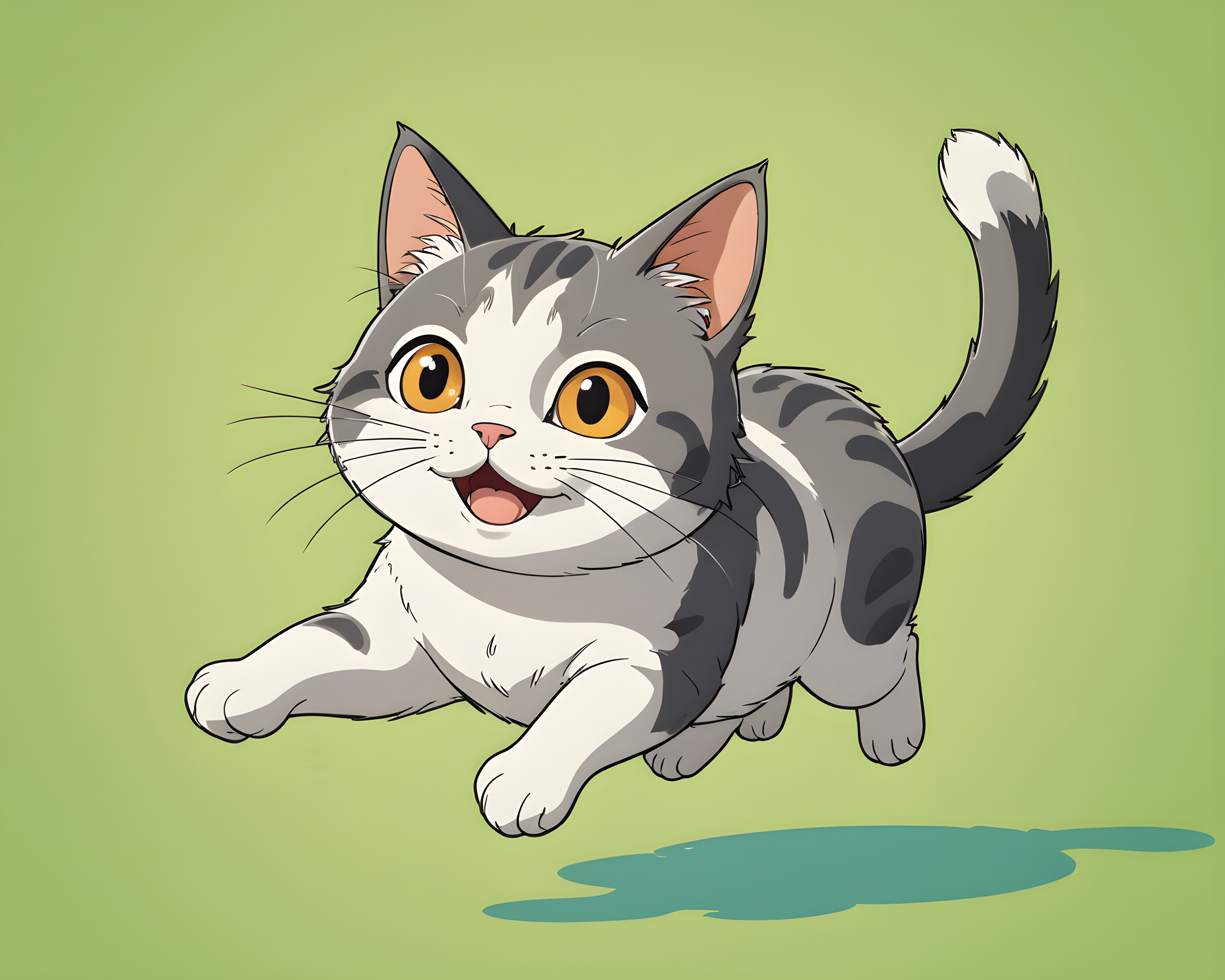 Studio Ghibli Cat — Cartoon / Kawaii (Energetic)