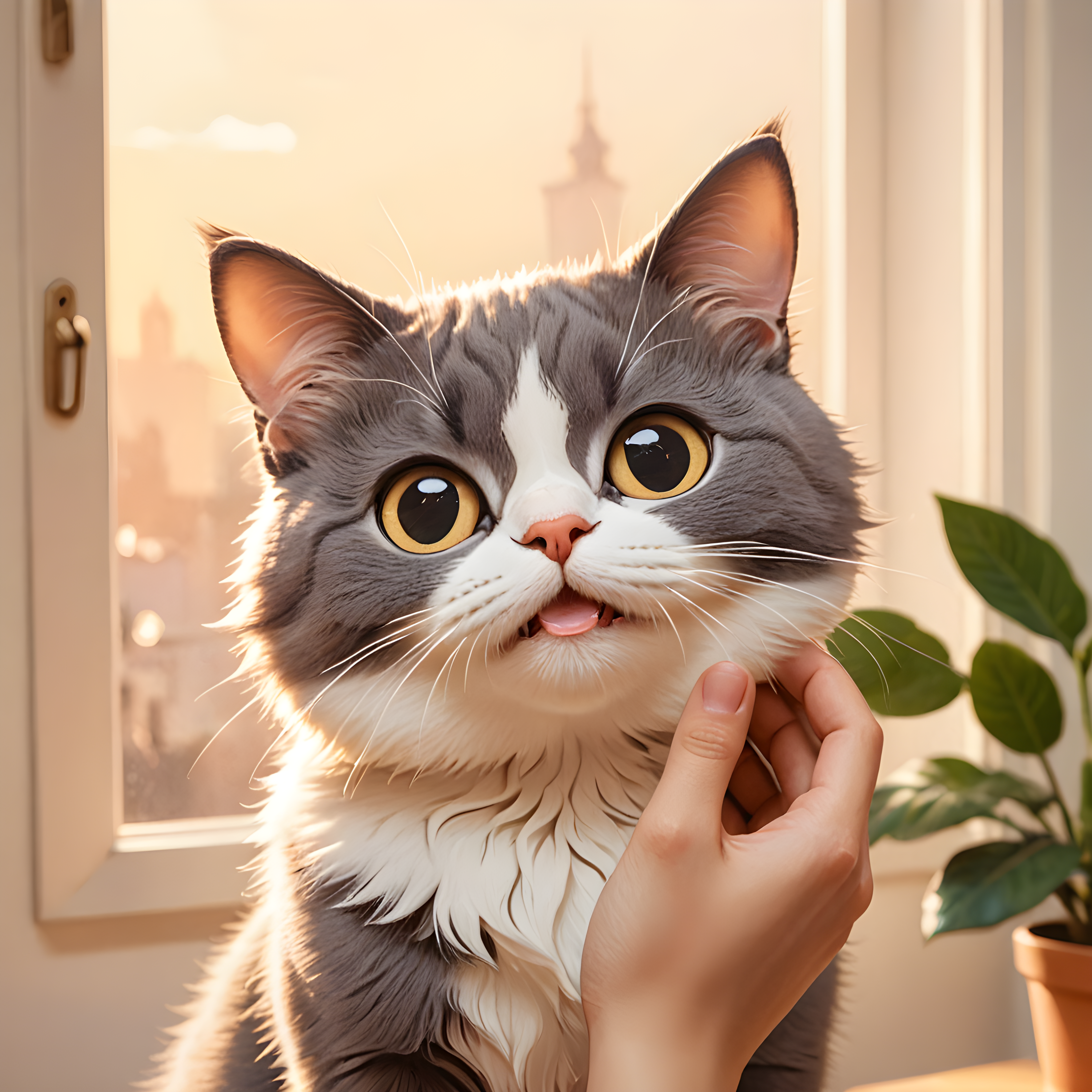 Studio Ghibli Cat — Cartoon / Kawaii (Romantic)