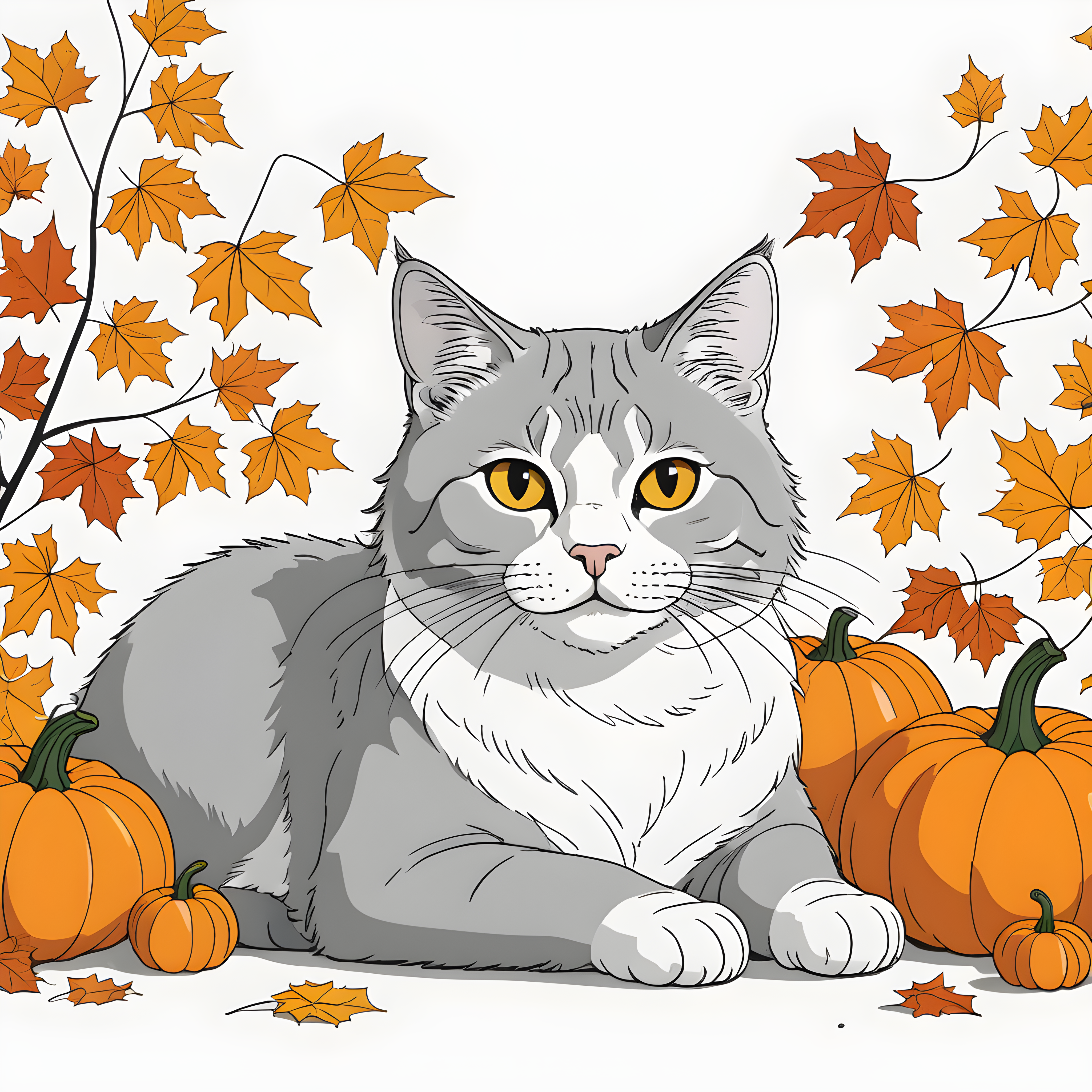 Studio Ghibli Cat — Minimalist Line Art (Seasonal)