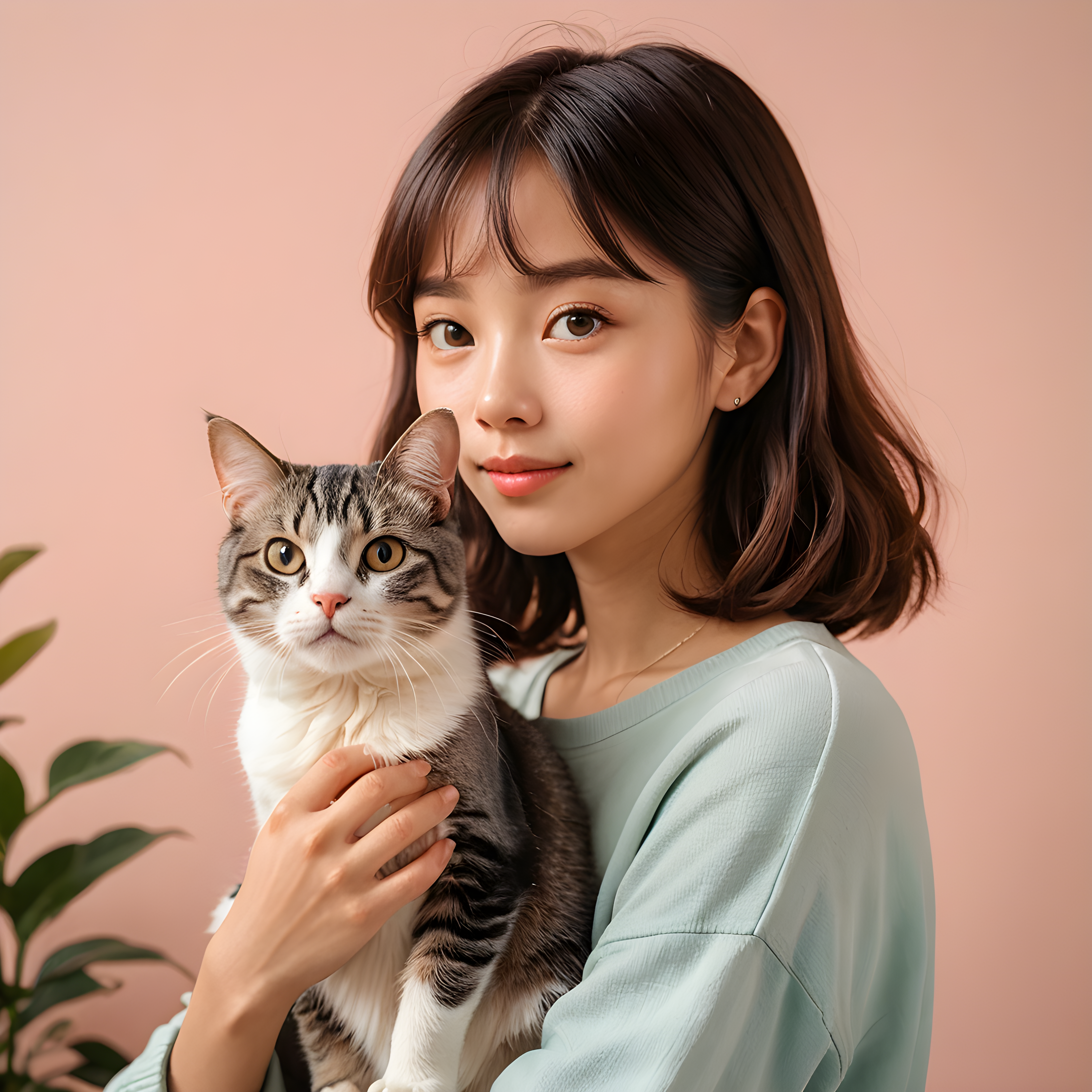 Studio Ghibli Cat — Modern Aesthetic (Romantic)