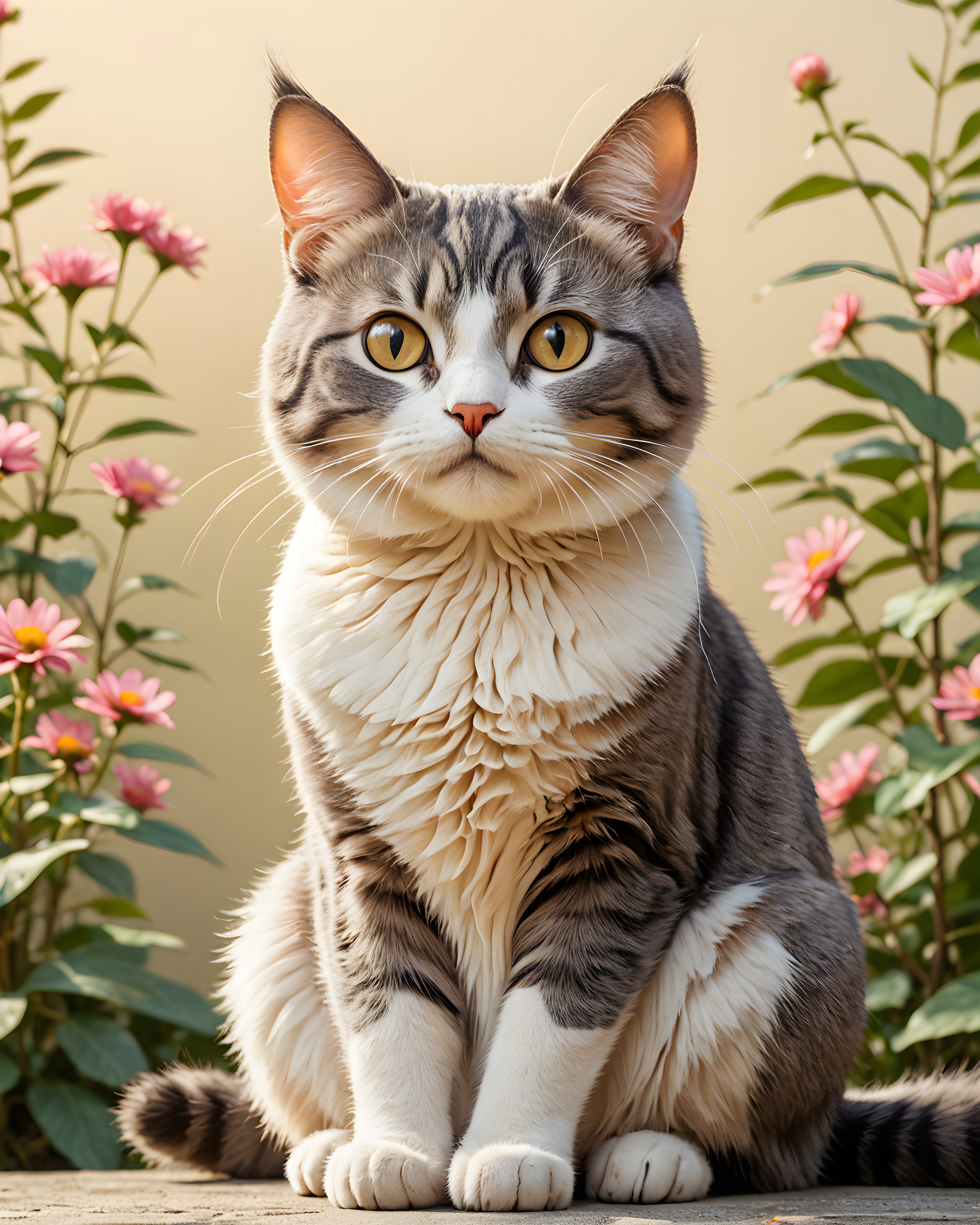 Studio Ghibli Cat — Retro (Romantic) — Wall Art (Printable) — Portrait 4×5