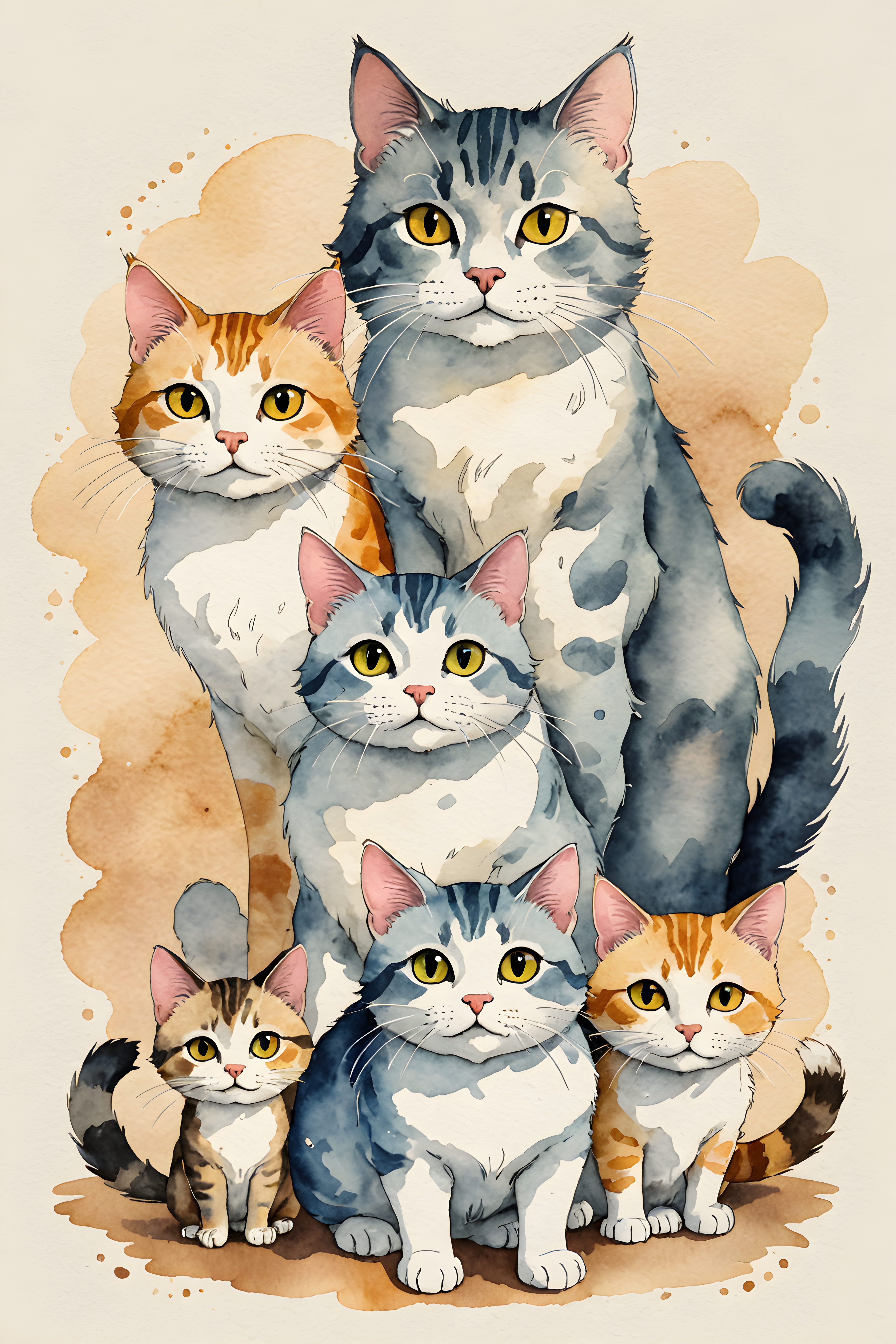 Studio Ghibli Cat — Watercolor (Savage)