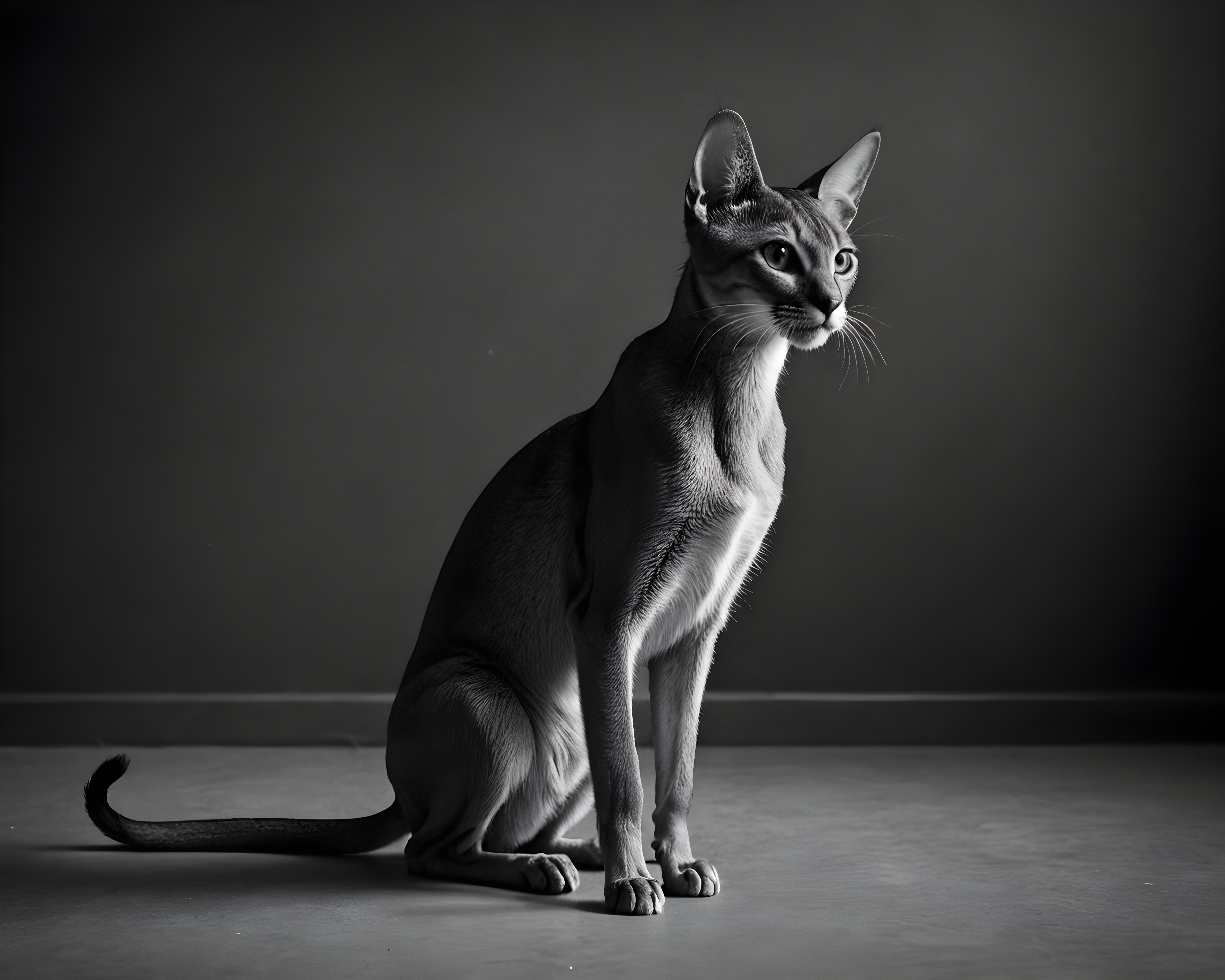 Abyssinian — Black & White (Aesthetic)