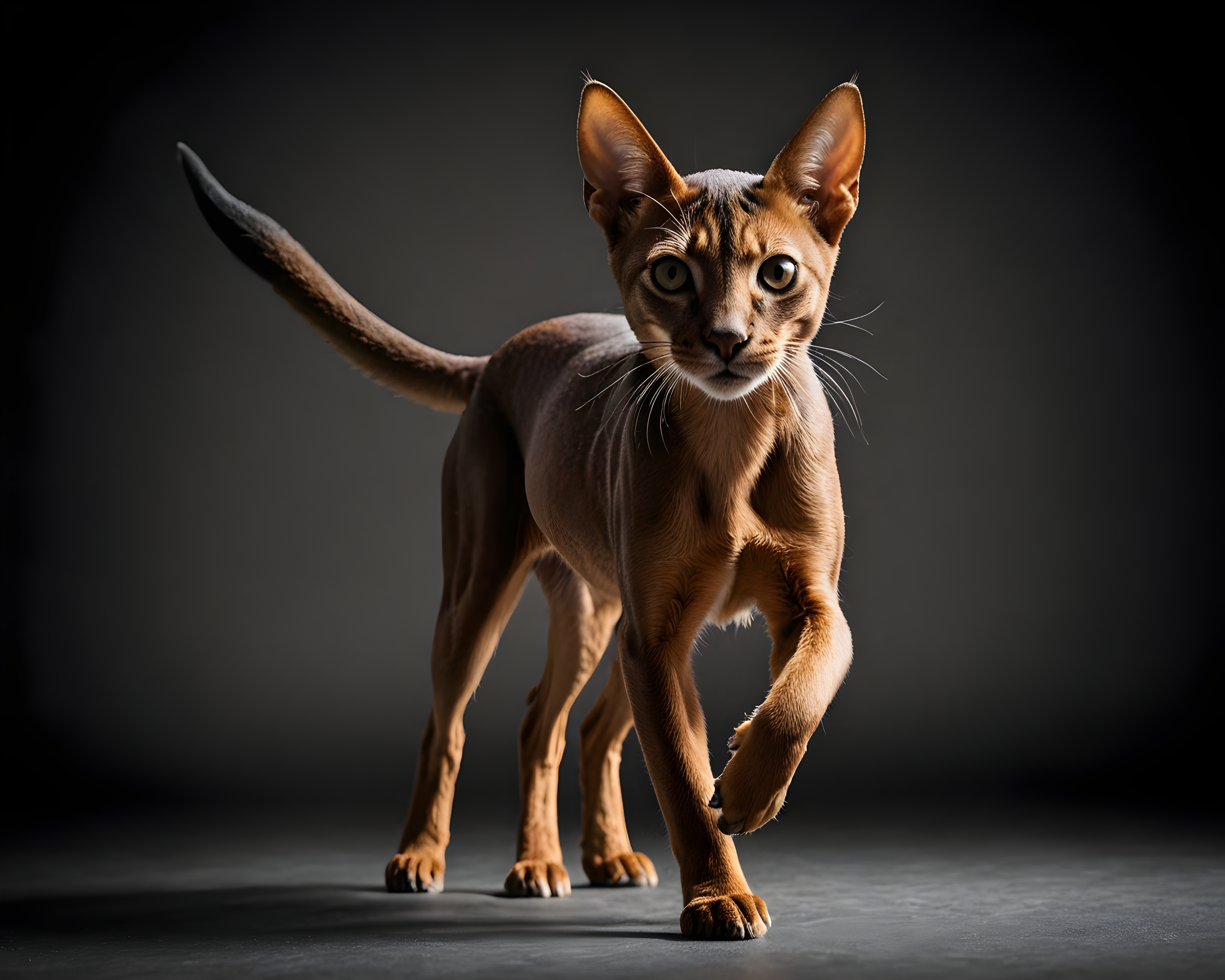 Abyssinian — Black & White (Energetic)