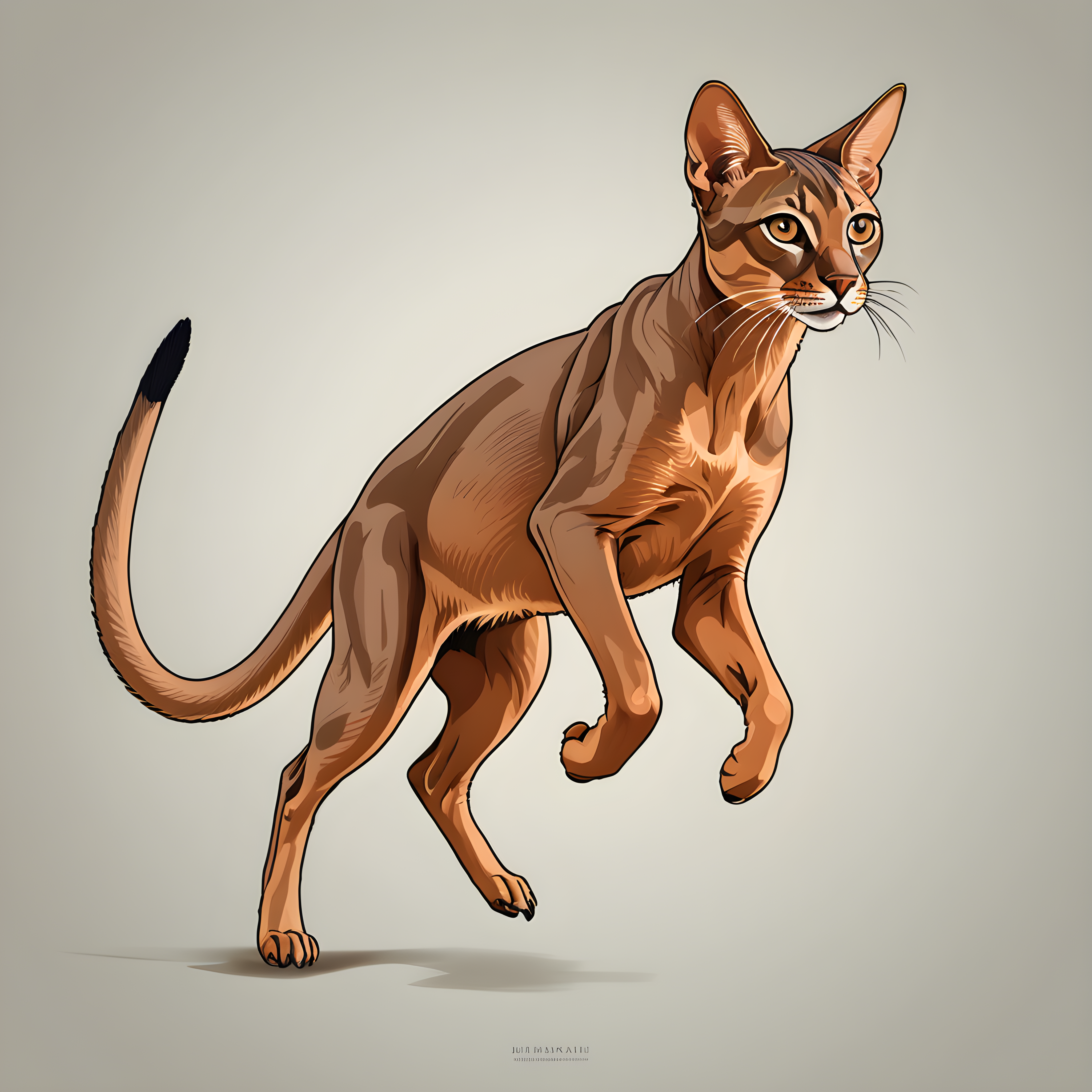 Abyssinian — Line Art (Aesthetic)