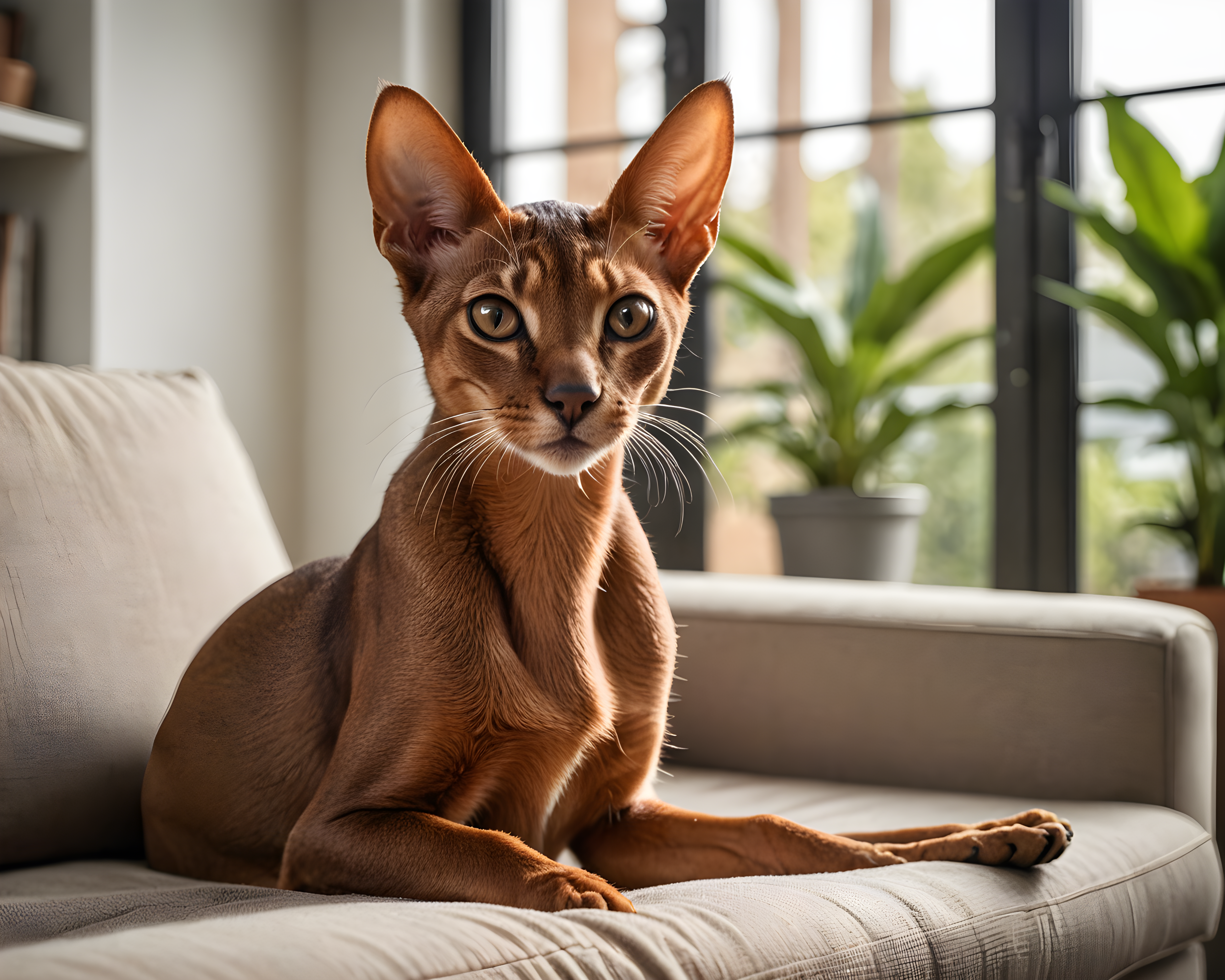 Abyssinian — Line Art (Lifestyle)