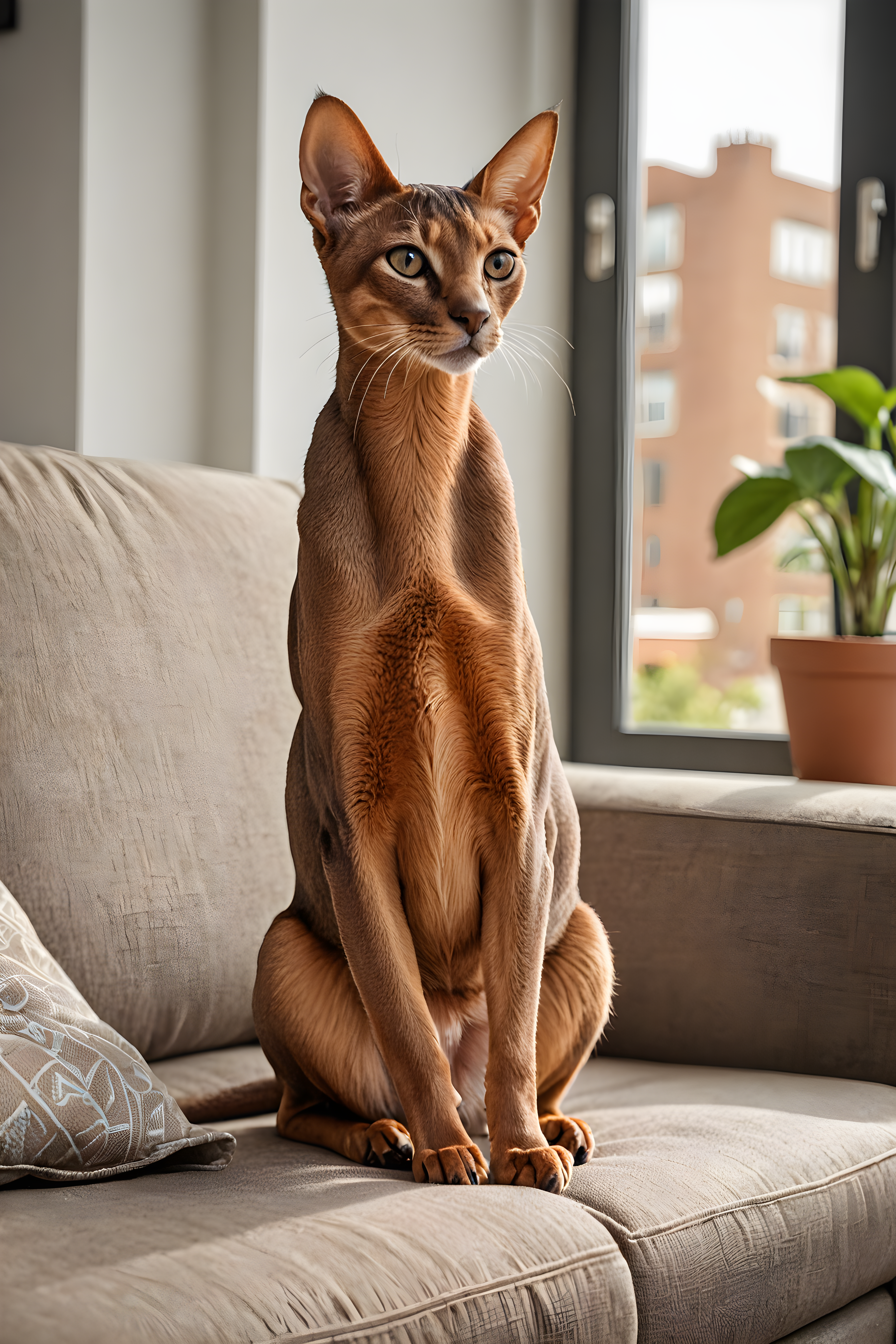 Abyssinian — Line Art (Lifestyle)