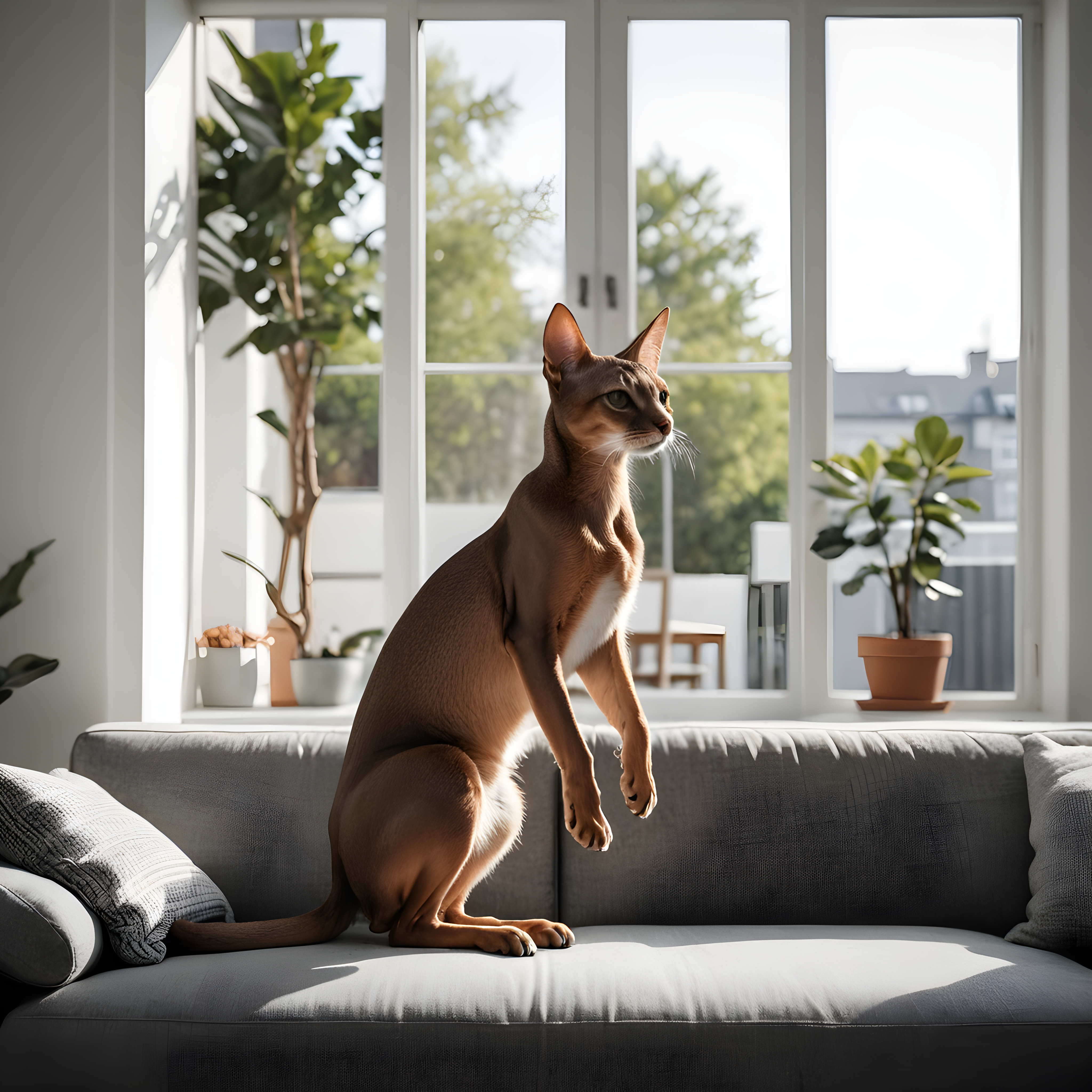 Abyssinian — Minimalist Line Art (Lifestyle)