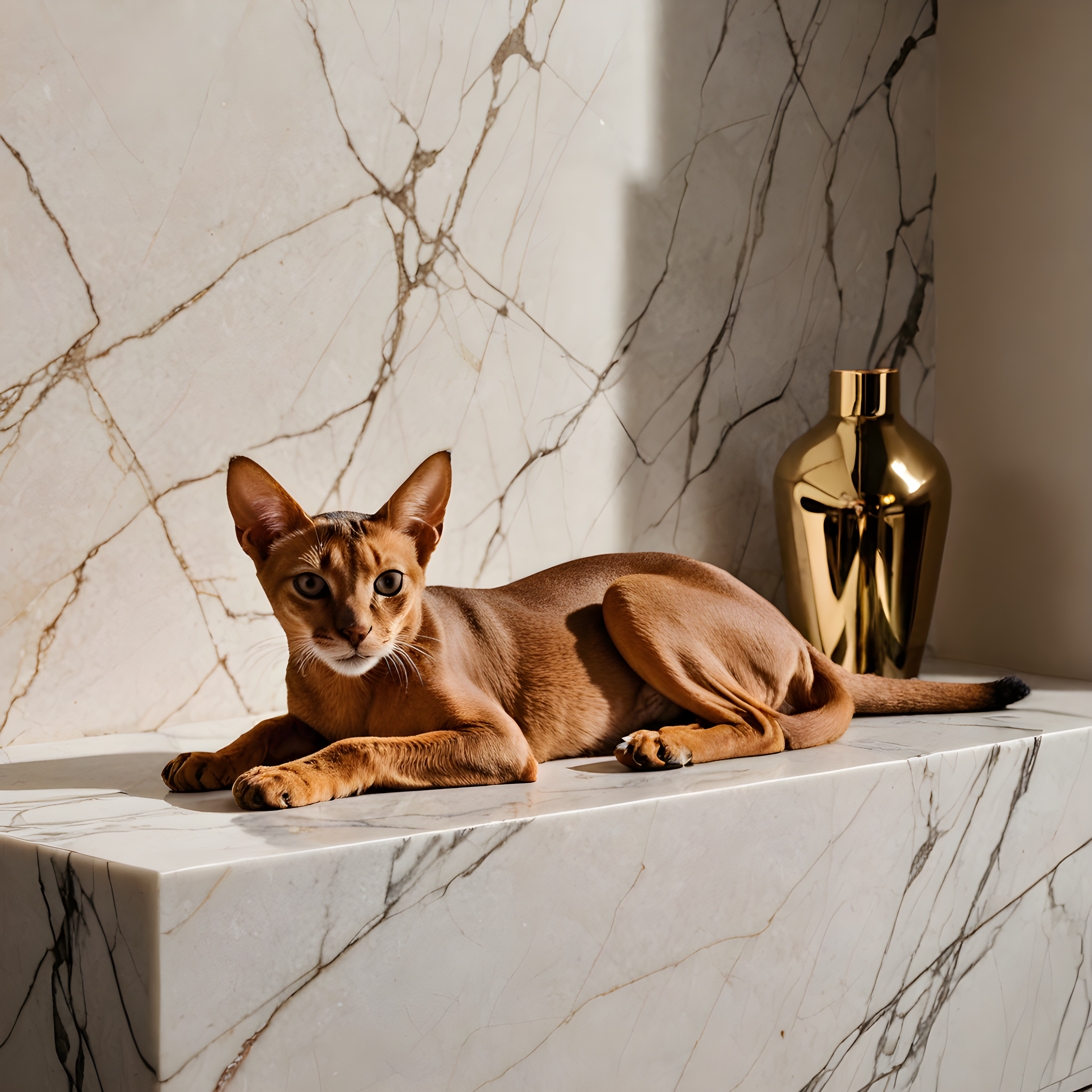 Abyssinian — Minimalist Line Art (Luxury)