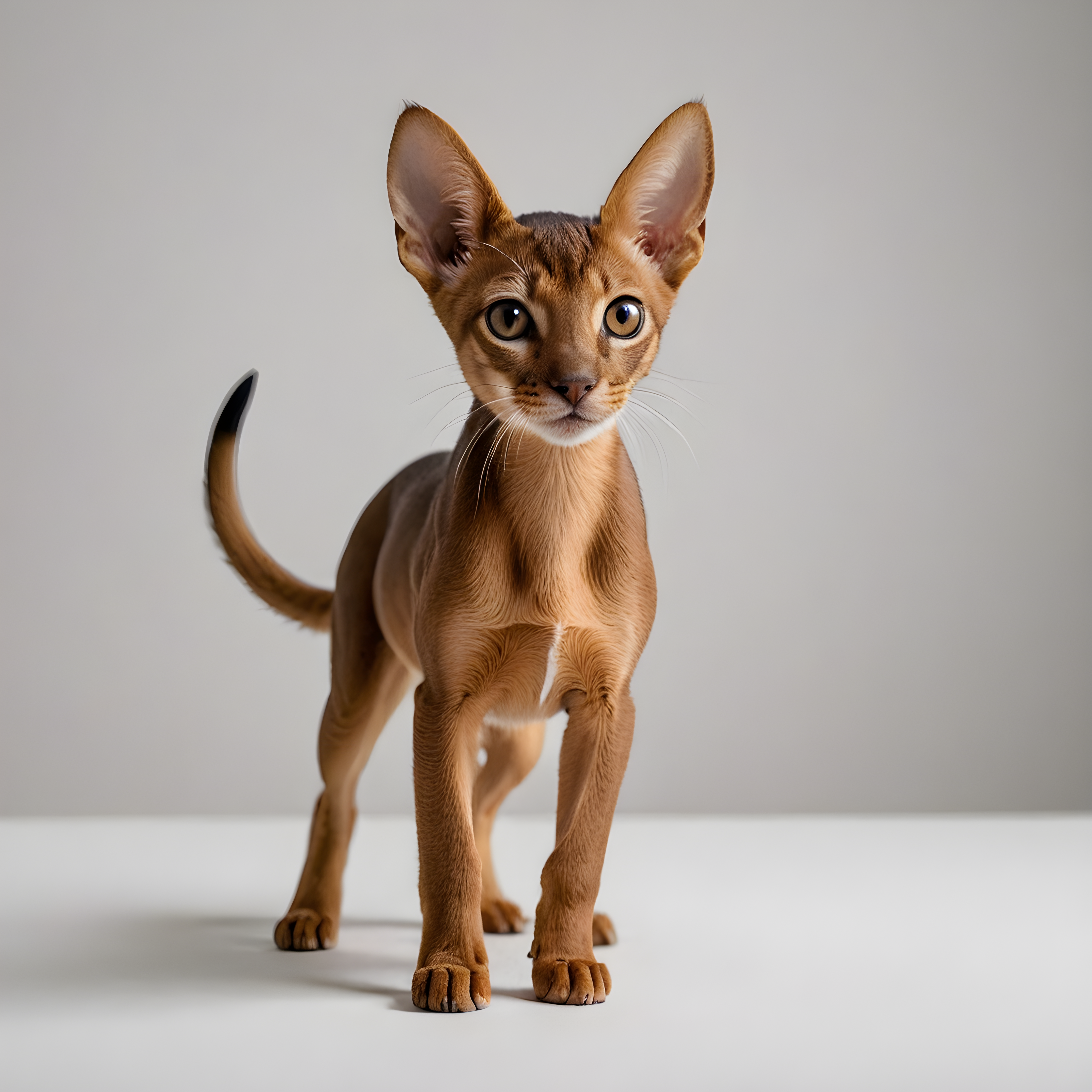 Abyssinian — Minimalist Line Art (Playful)