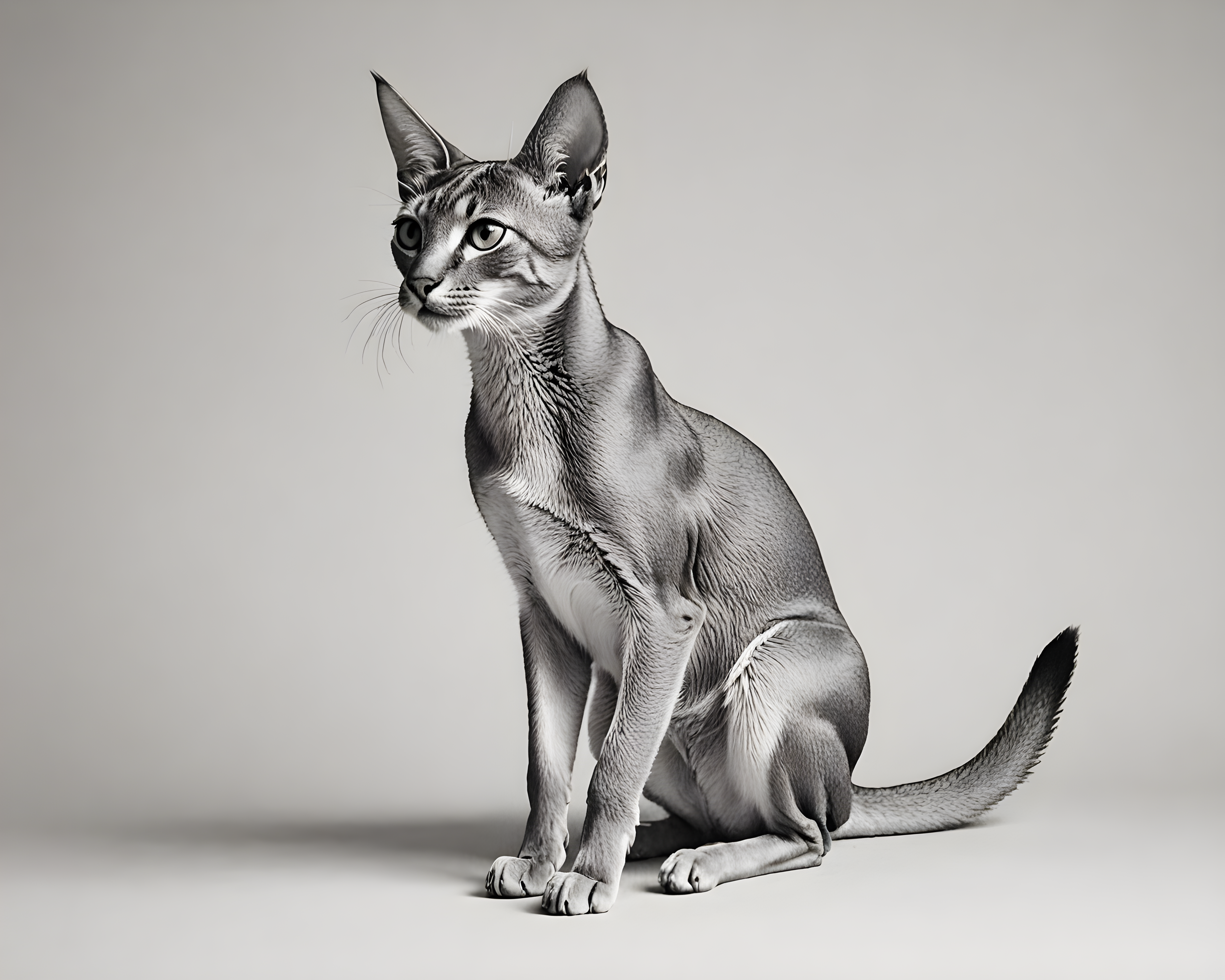 Abyssinian — Minimalist Line Art (Playful)