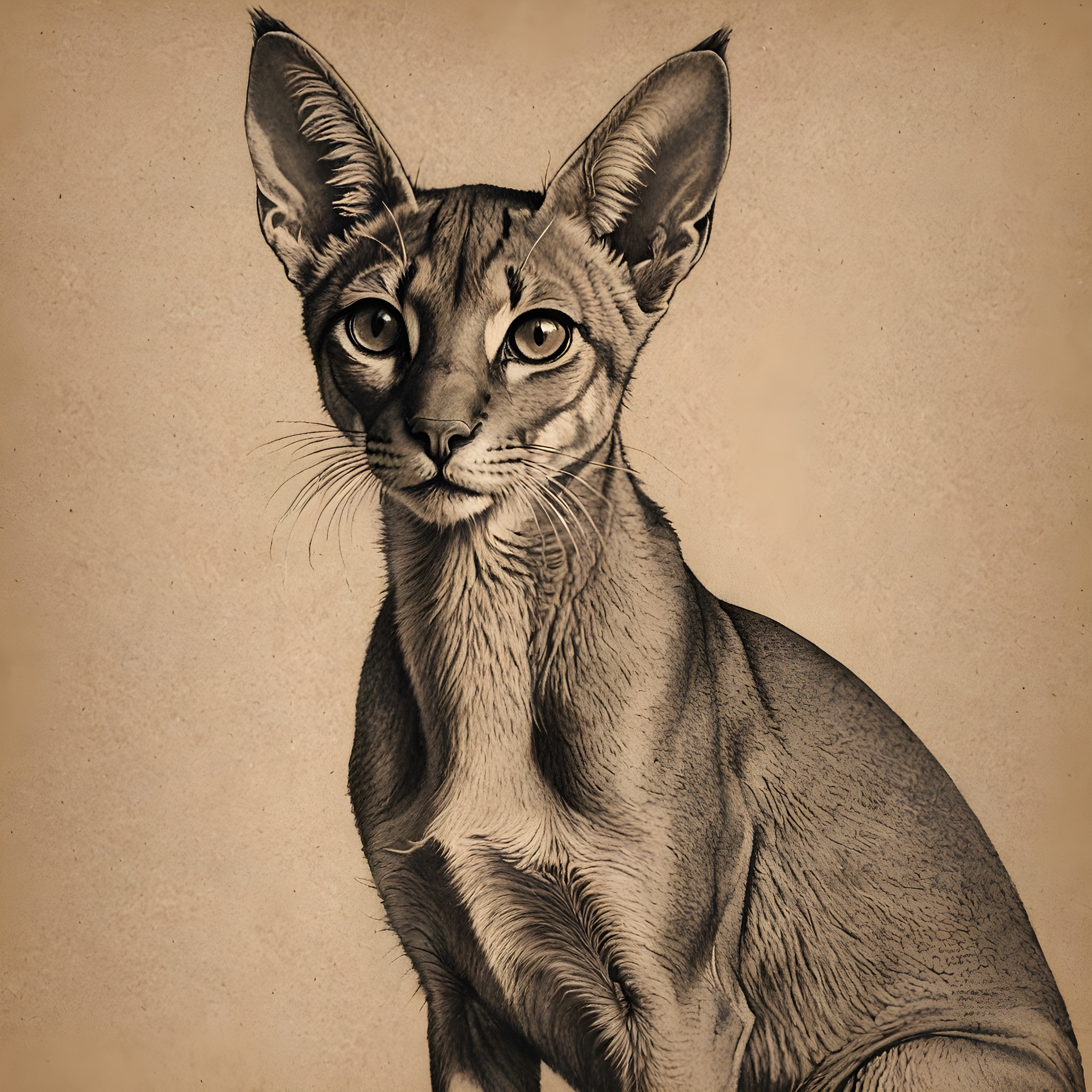 Abyssinian — Pencil Sketch (Emotional)