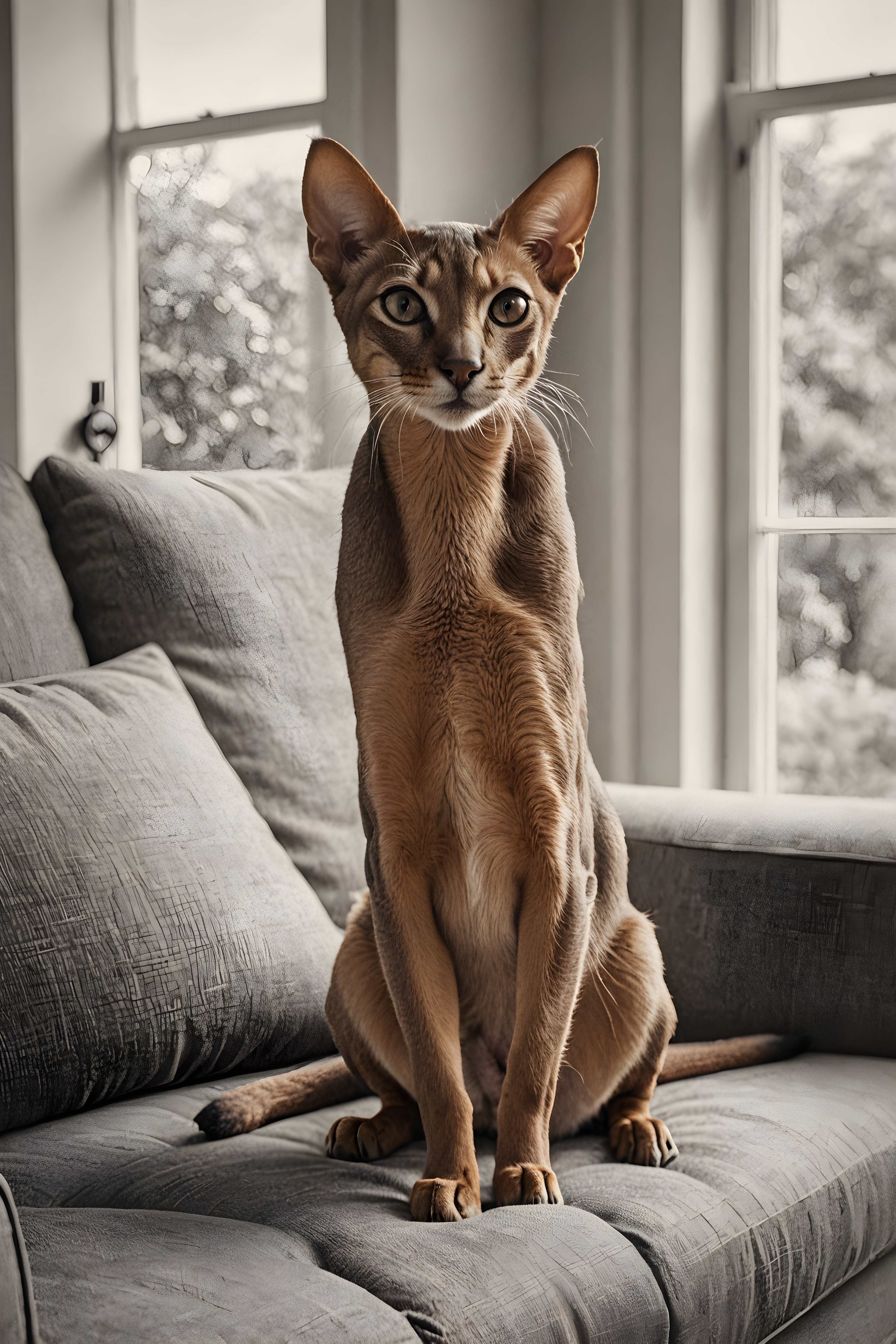 Abyssinian — Pencil Sketch (Lifestyle)
