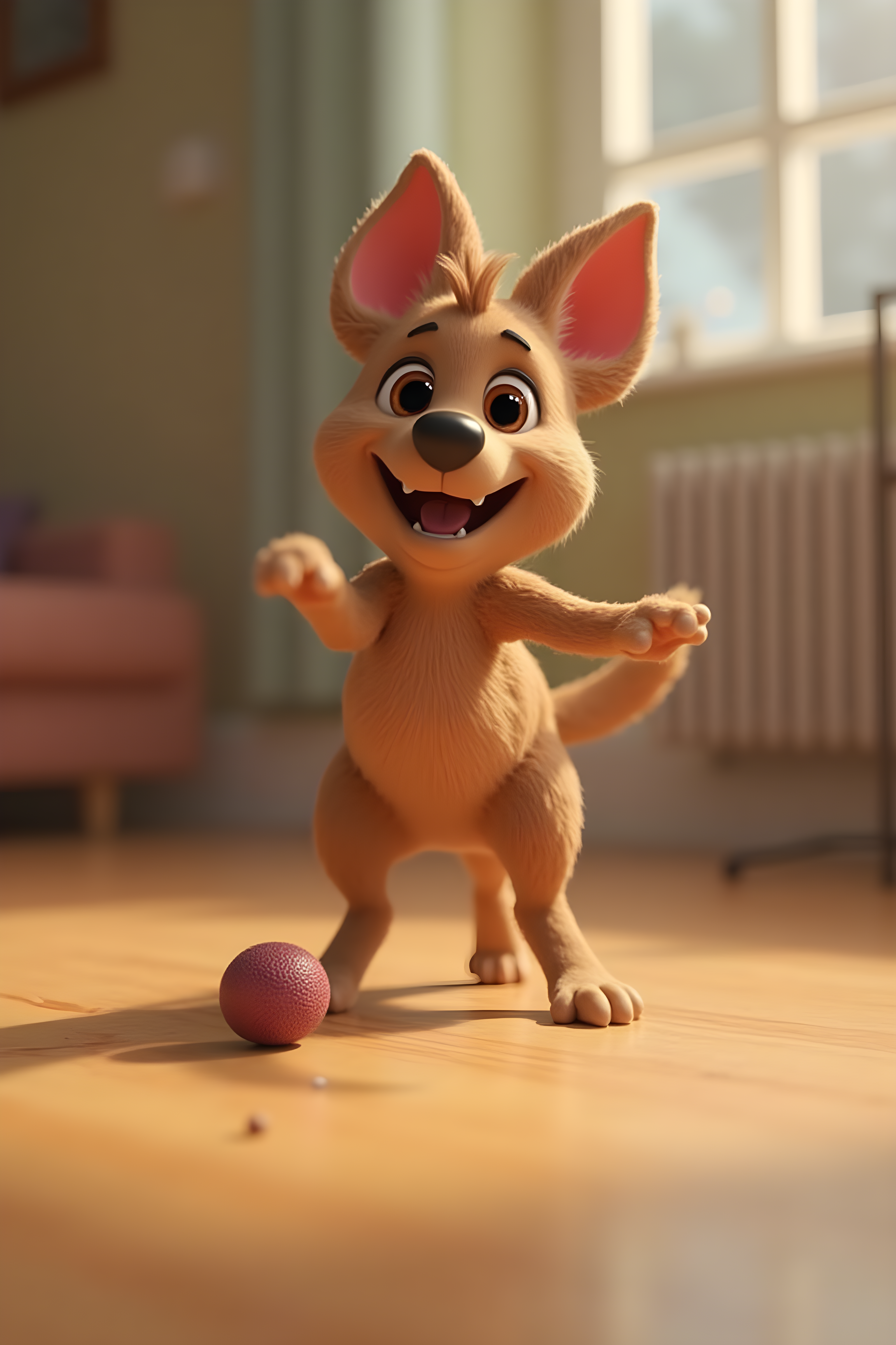 Abyssinian — 3D Render (Playful)