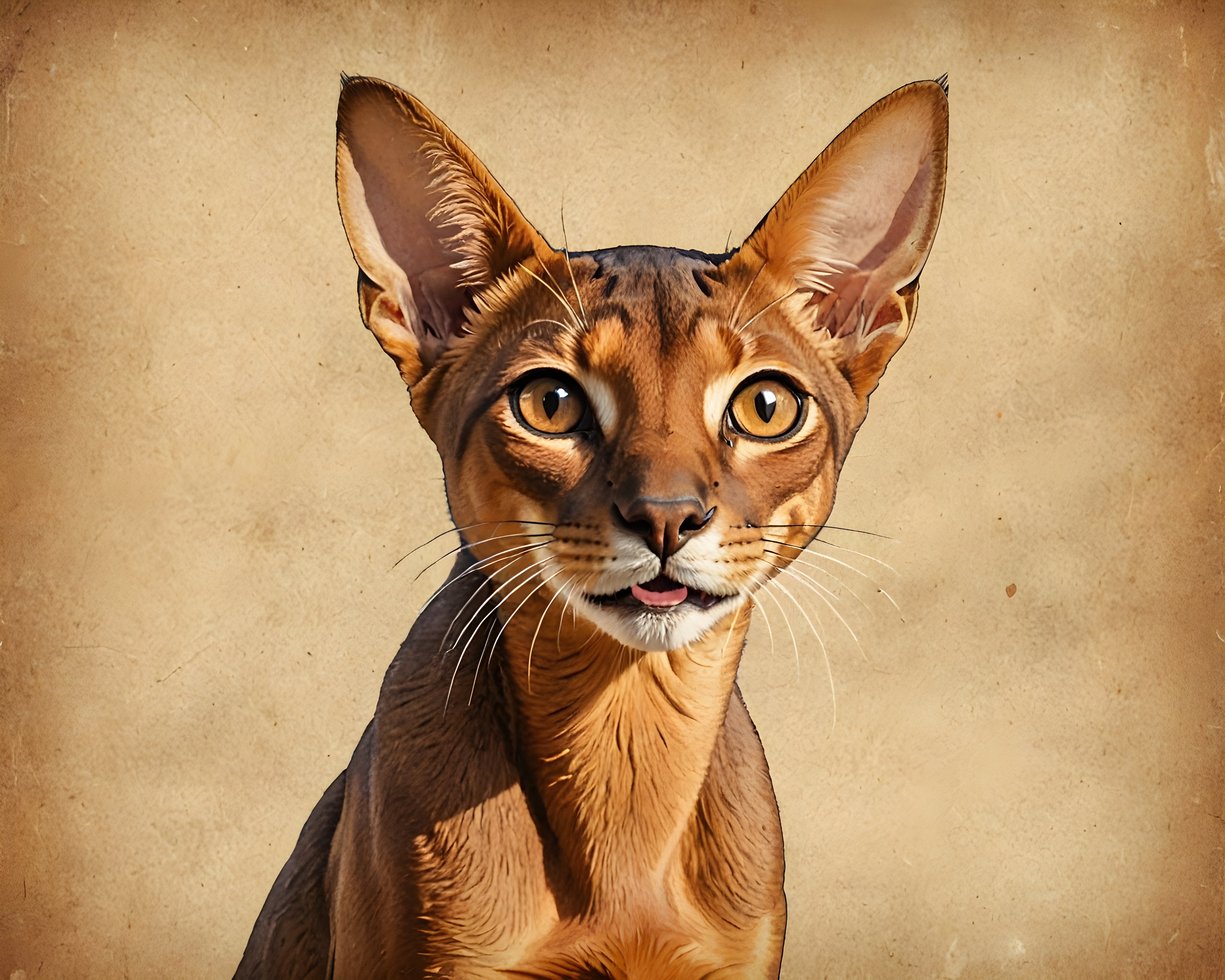 Abyssinian — Vintage Poster (Happy)