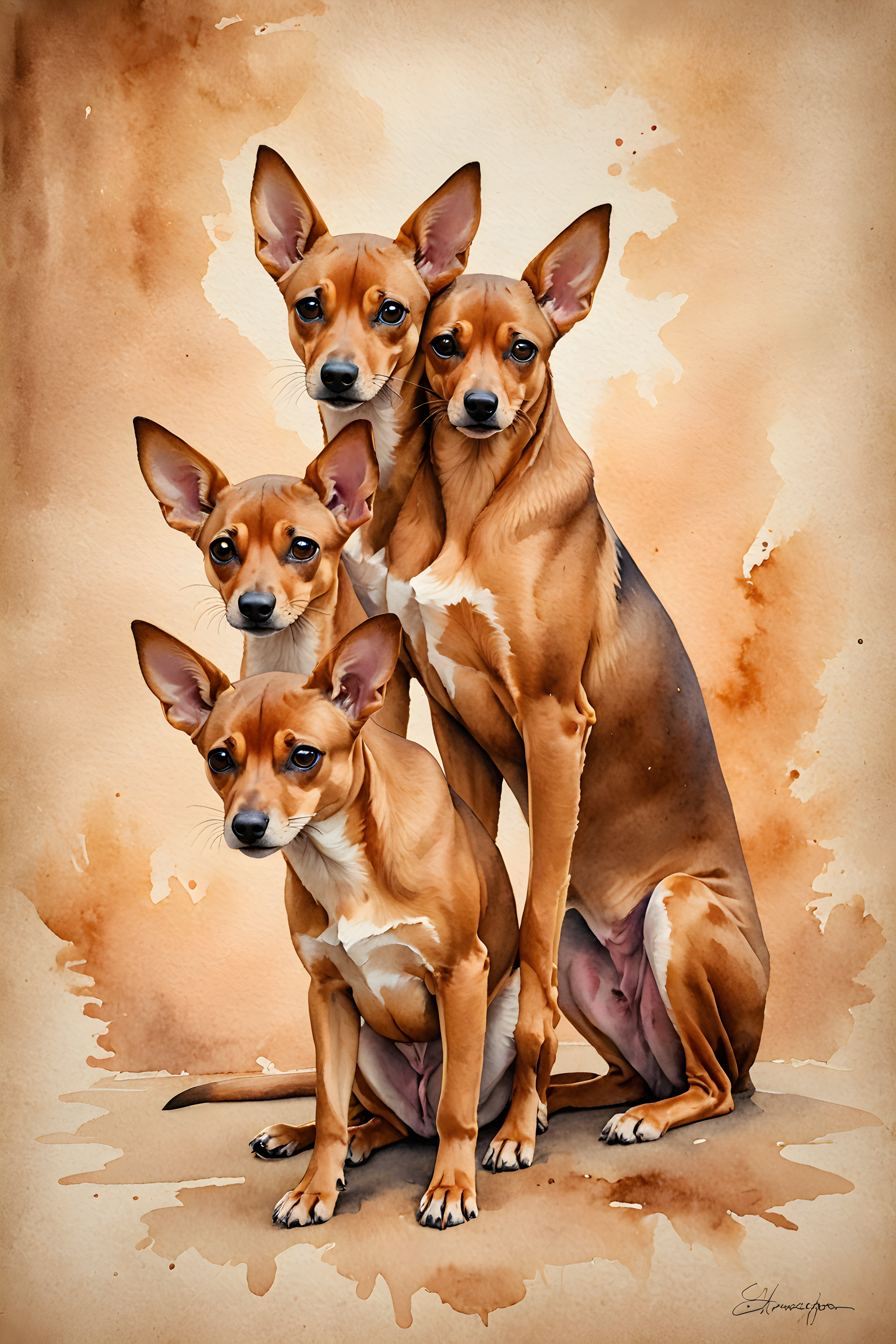 Abyssinian — Watercolor (Romantic)